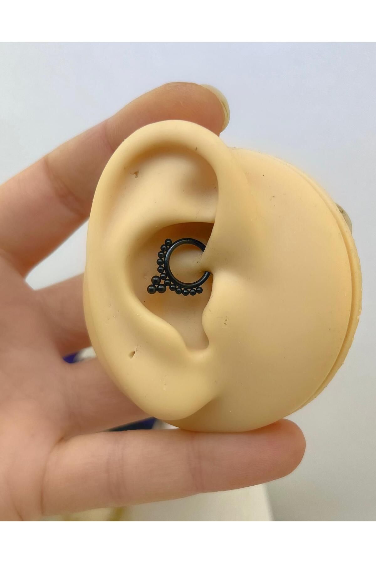 CERRAHİ ÇELİK DAİTH SEPTUM UYUMLU 1 ADET MENTEŞELİ HALKA PİERCİNG