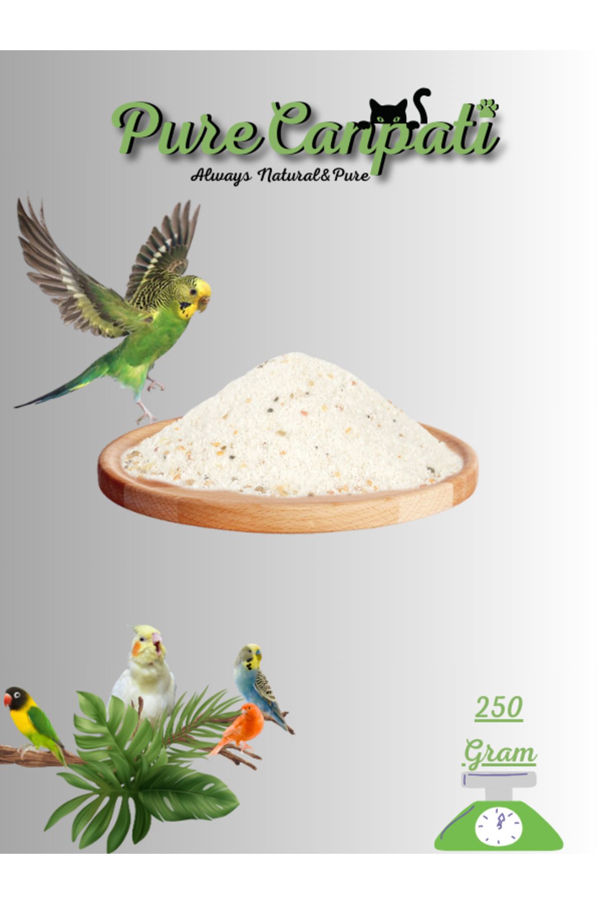 PureCanpati Tüm Kuşlar Için Girit & Anasonlu Kuş Kumu 250 Gr