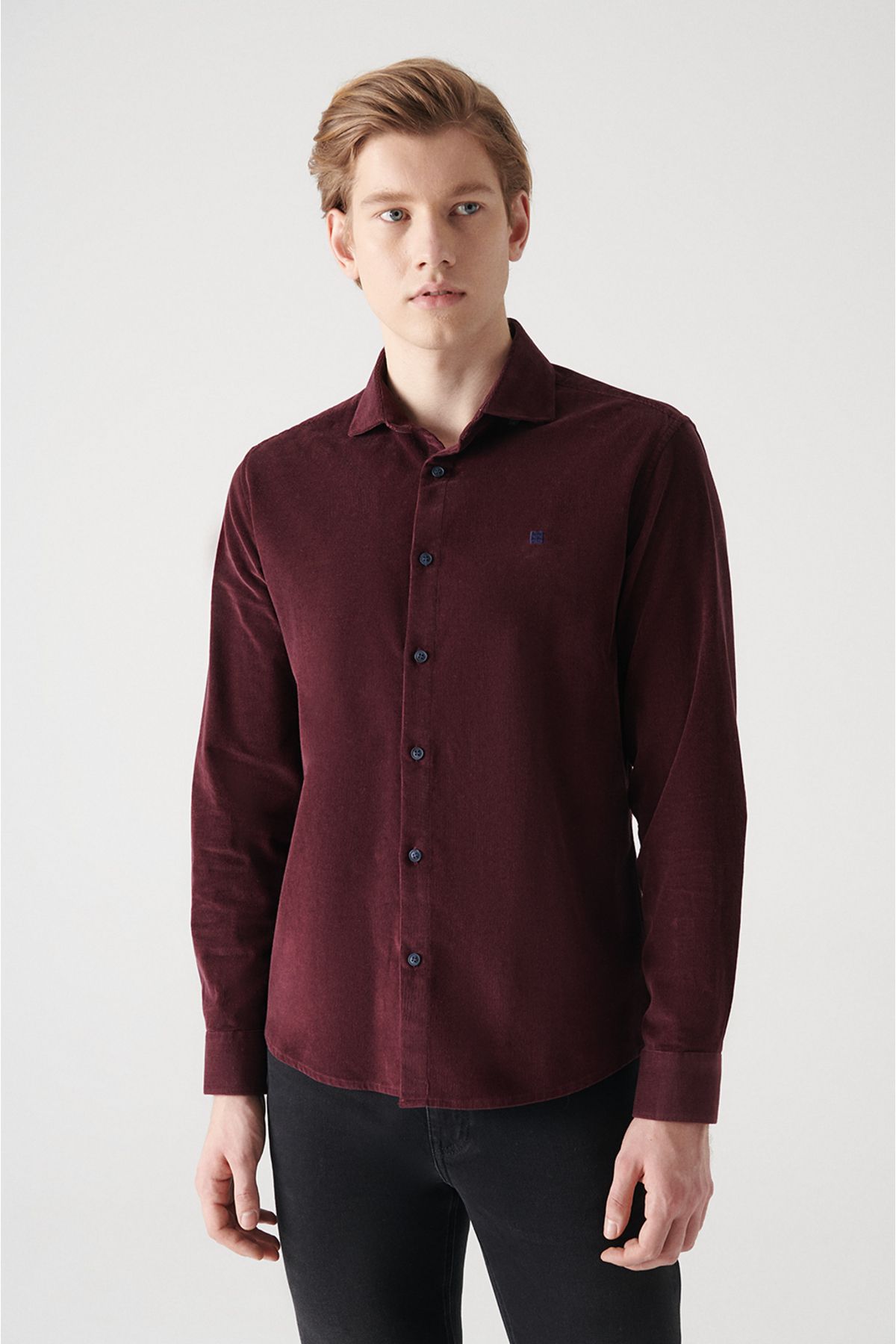 Burgundy polo hot sale button down
