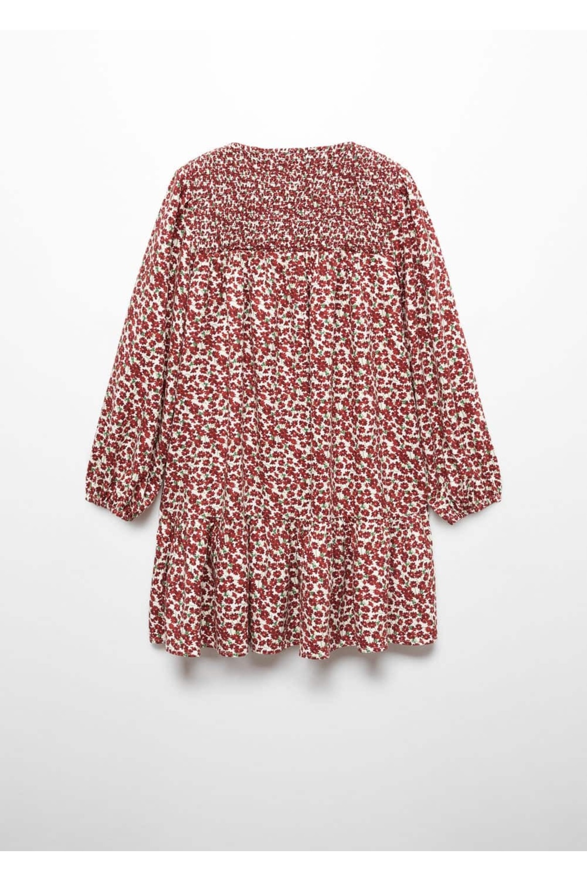 لباس مجلسی دخترانه بورگوندی منگوMANGO Kids | 57027126 اورجینال - تصویر 4