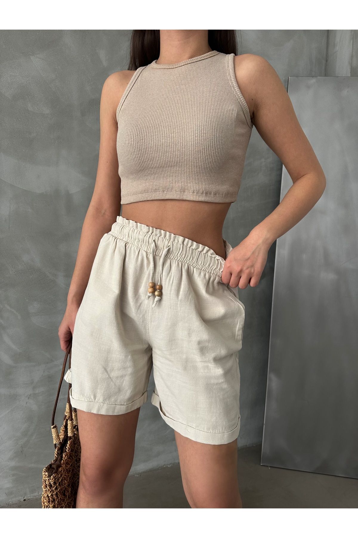 AÈC PRIVÈ-Women's New Season Premium Quality Linen Shorts 777 4