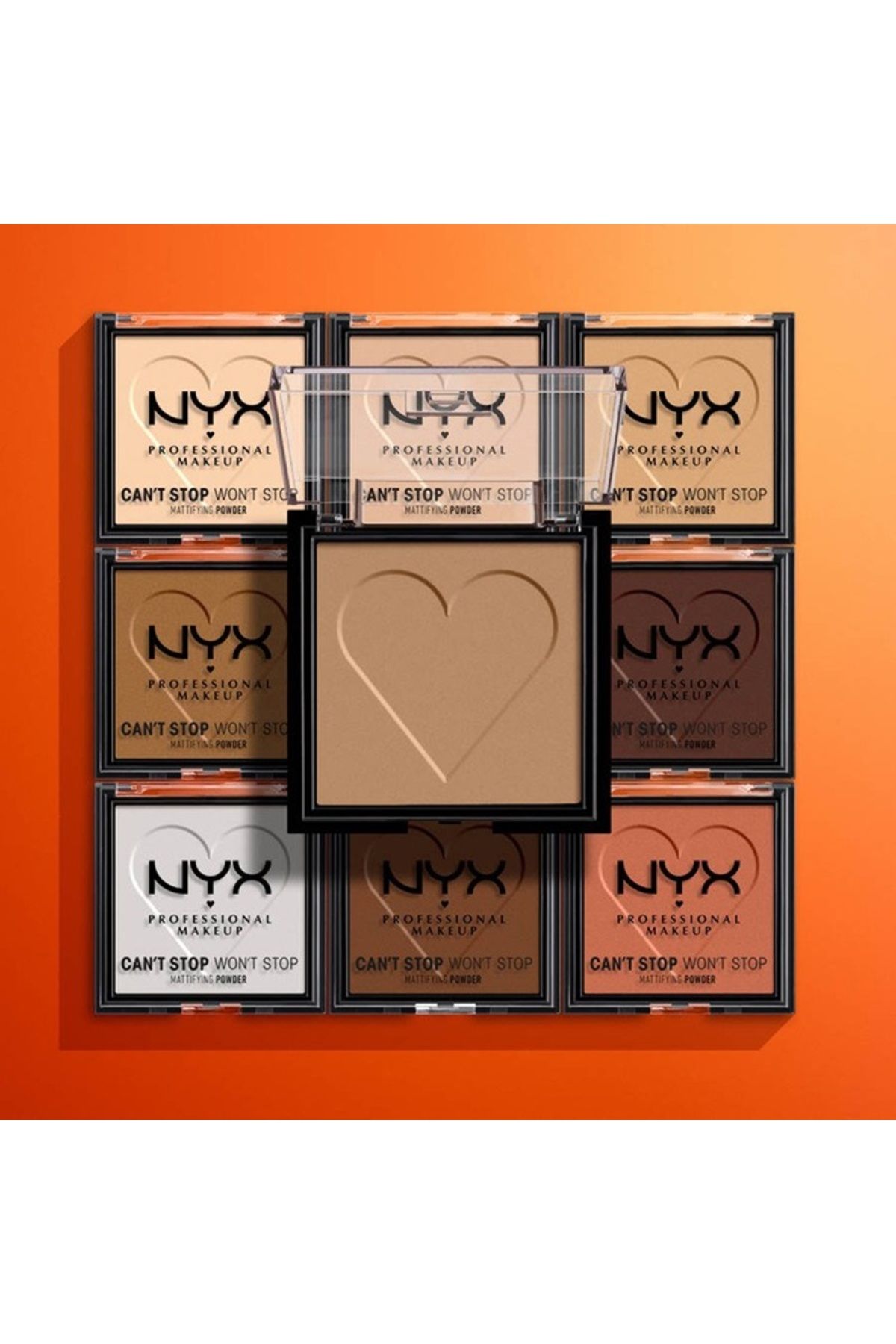 NYX Professional Makeup-Can't Stop Won't Stop Mattifying Pressed Powder-06 TAN 8