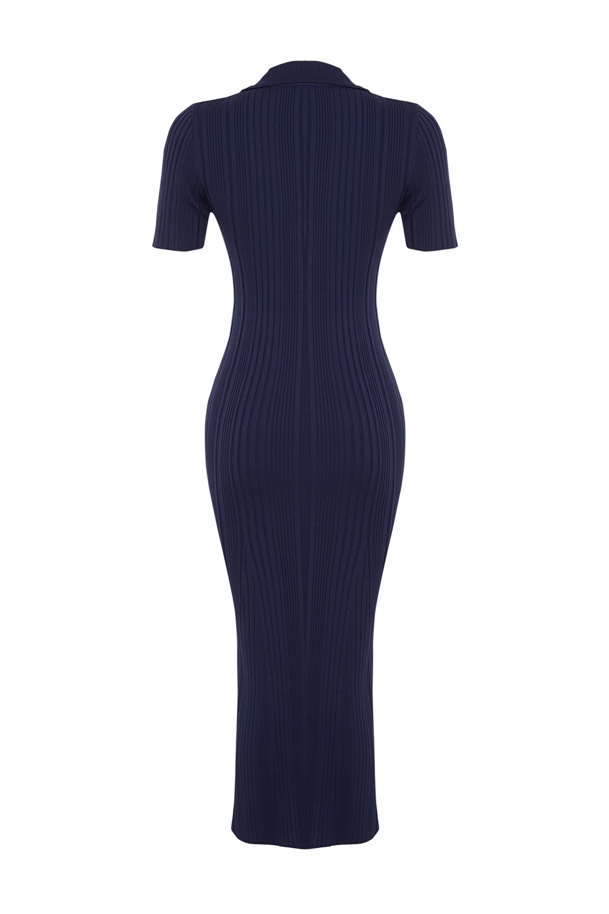 Trendyol Collection-Marineblaues Maxikleid mit Polokragen TWOSS24EL00282 8