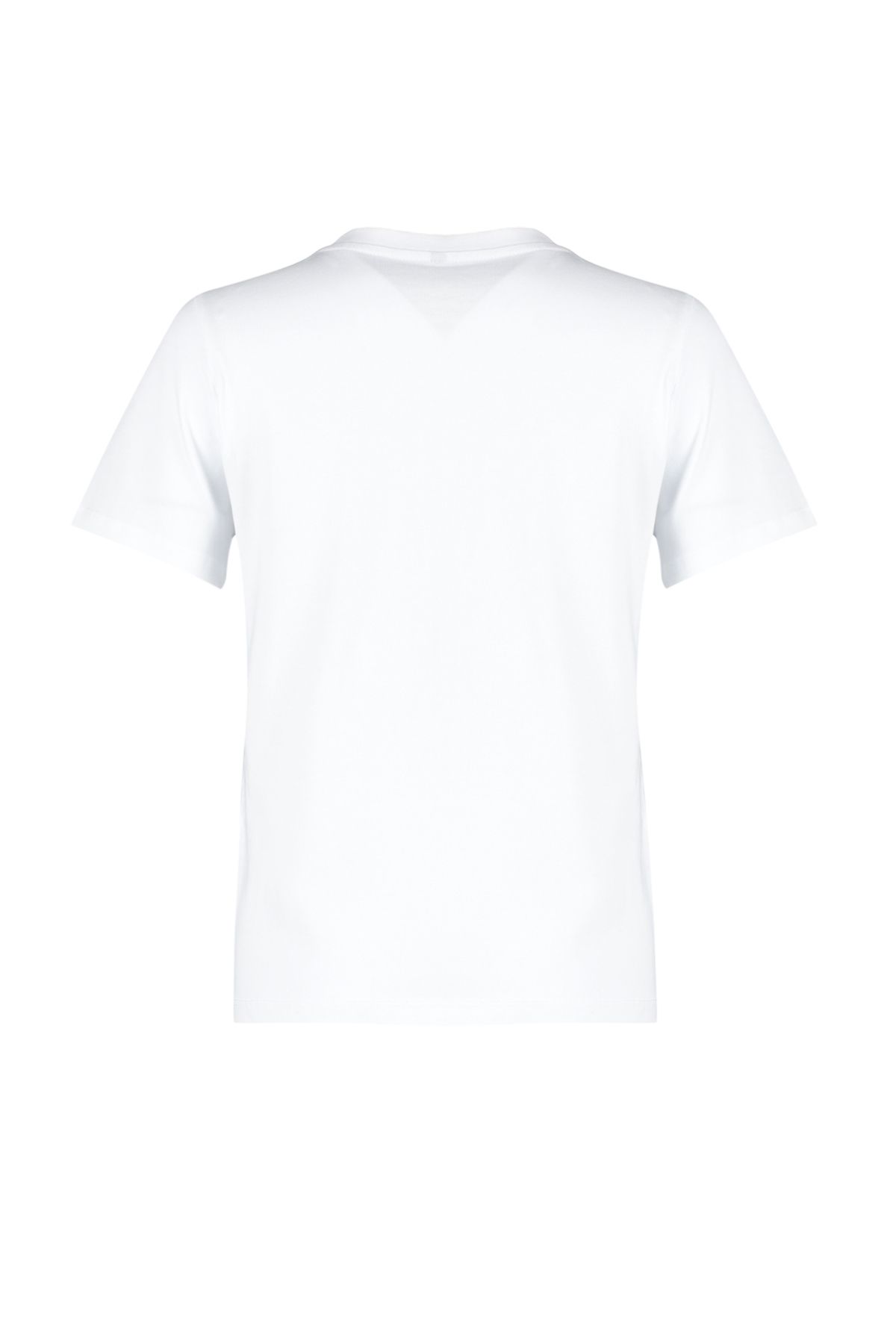 Trendyol Collection-Weißes Strick-T-Shirt mit Slogan-Stickerei, 100 % Baumwolle, Regular Fit TWOSS24TS00097 8