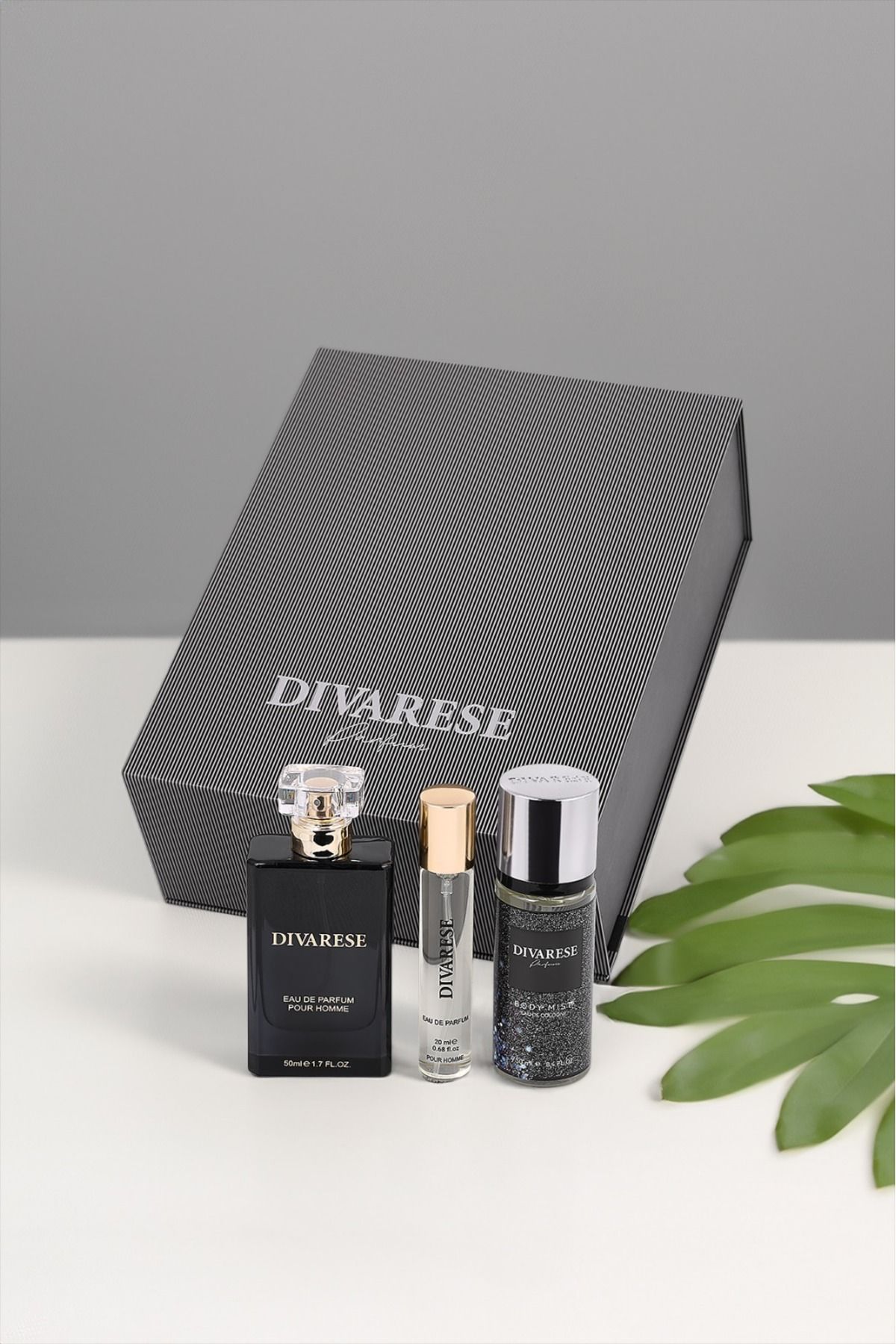 ست عطر مردانه مجموعه مخصوص مردانههان سیاه و سفید Bergabul ادوپرفیوم Divarese