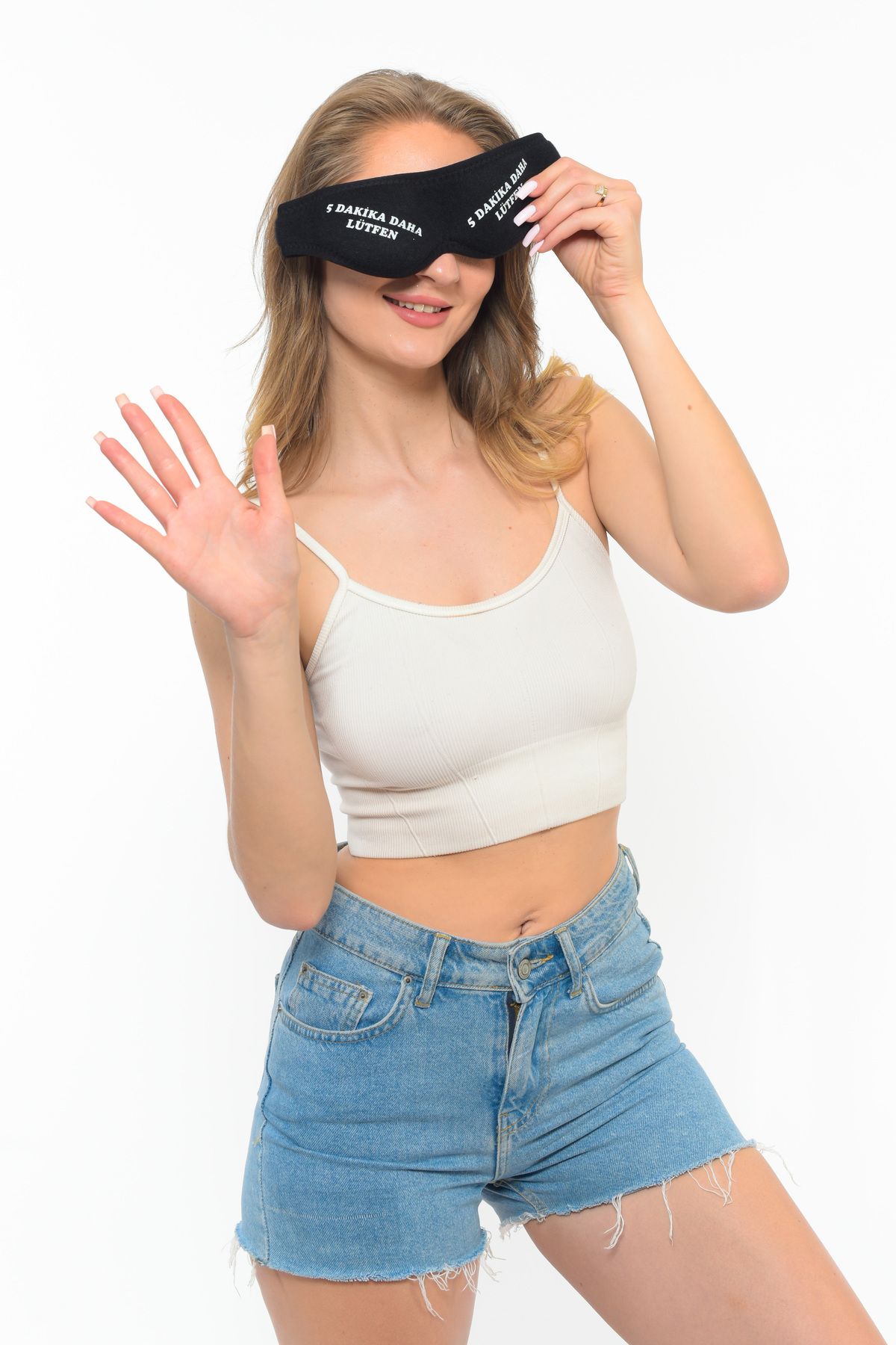 Sh Mağazacılık-Cotton Black Washable Eye Patch Sleeping Mask 1