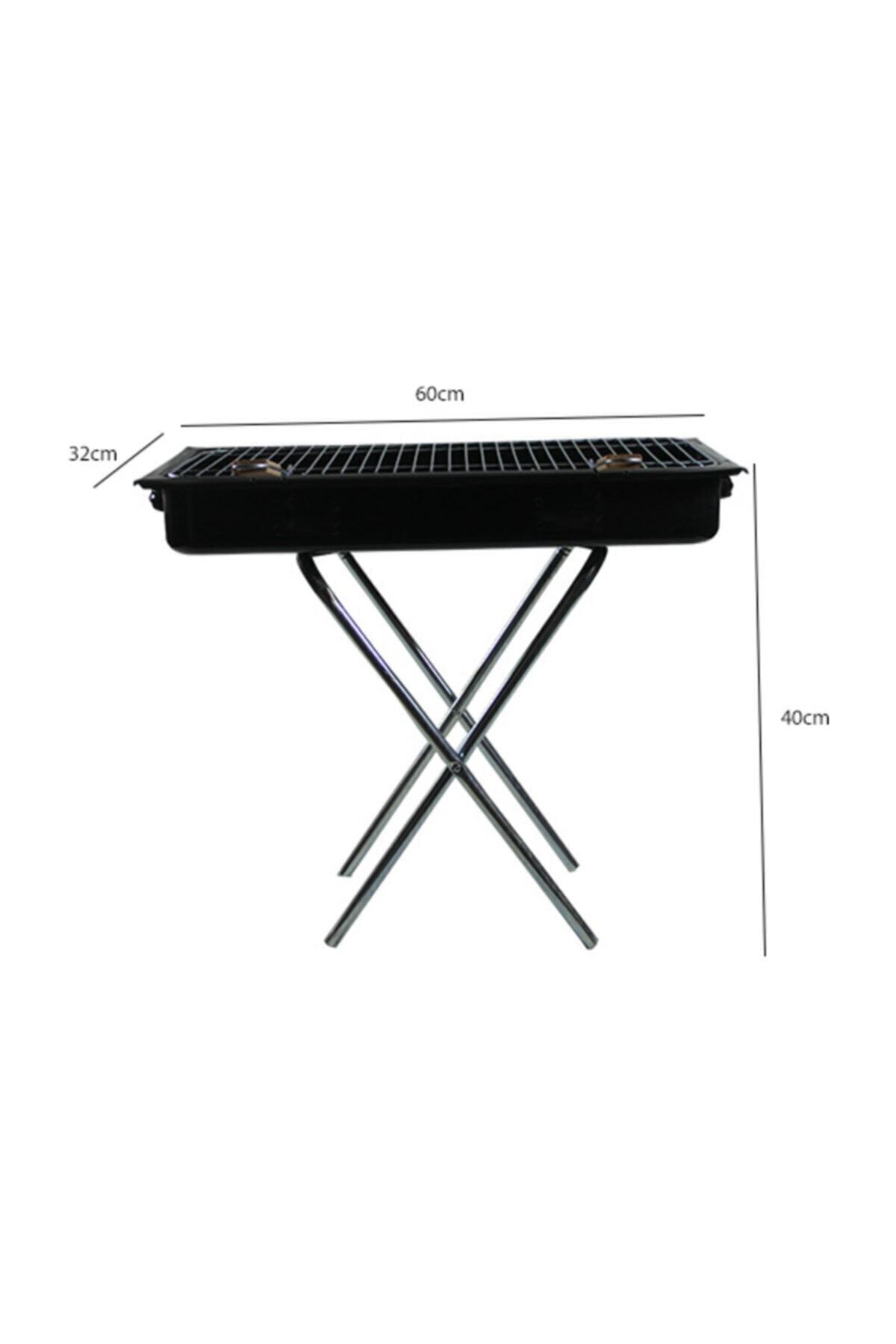 Seyyar Ayaklı Mangal Büyük Boy Katlanır Barbekü Mangal(YELPAZE HEDİYELİ) 3