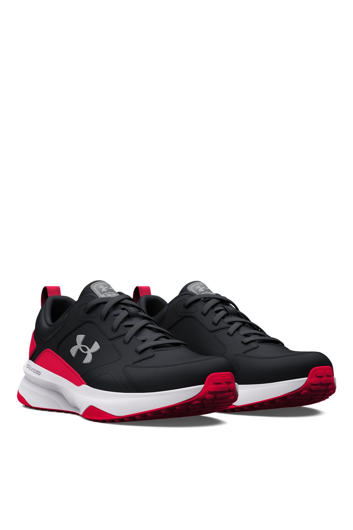 اسنیکر مشکی مردانه کفش های سبک زندگی چرمی سیاه 3026727 001 UA Edge Under Armour