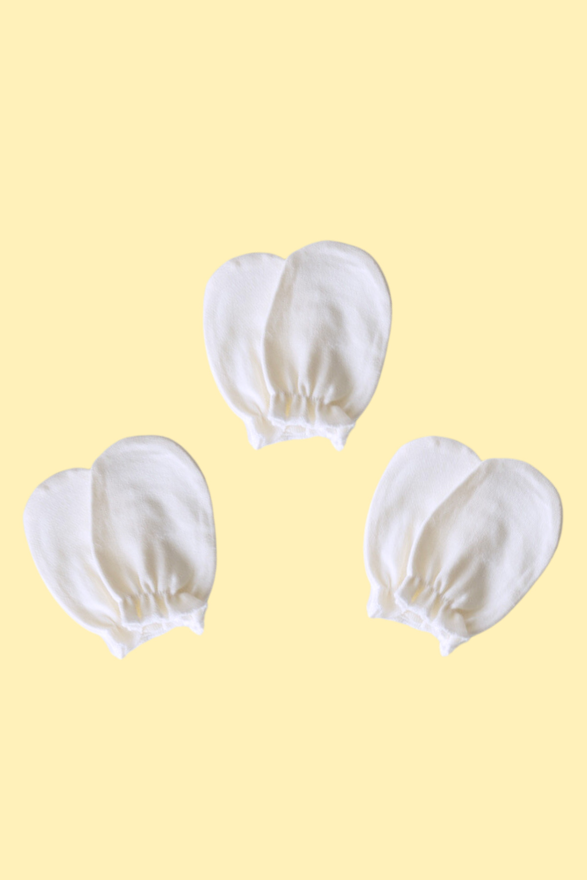 Mama Yoyo Baby&Kids Organik Pamuklu Bebek Yenidoğan 3 Çift Eldiven Takımı-Ekru