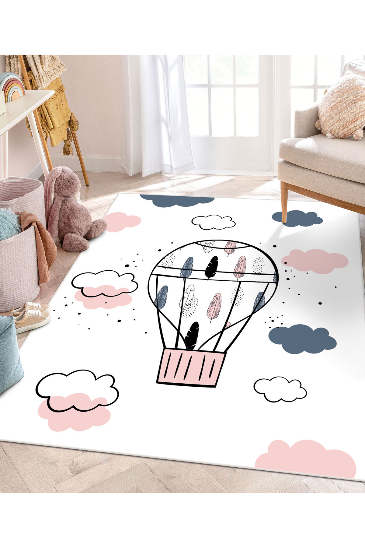 Digital Printing Anti-Slip Base Machine Washable Nursery Rug Nursery Rug VCH