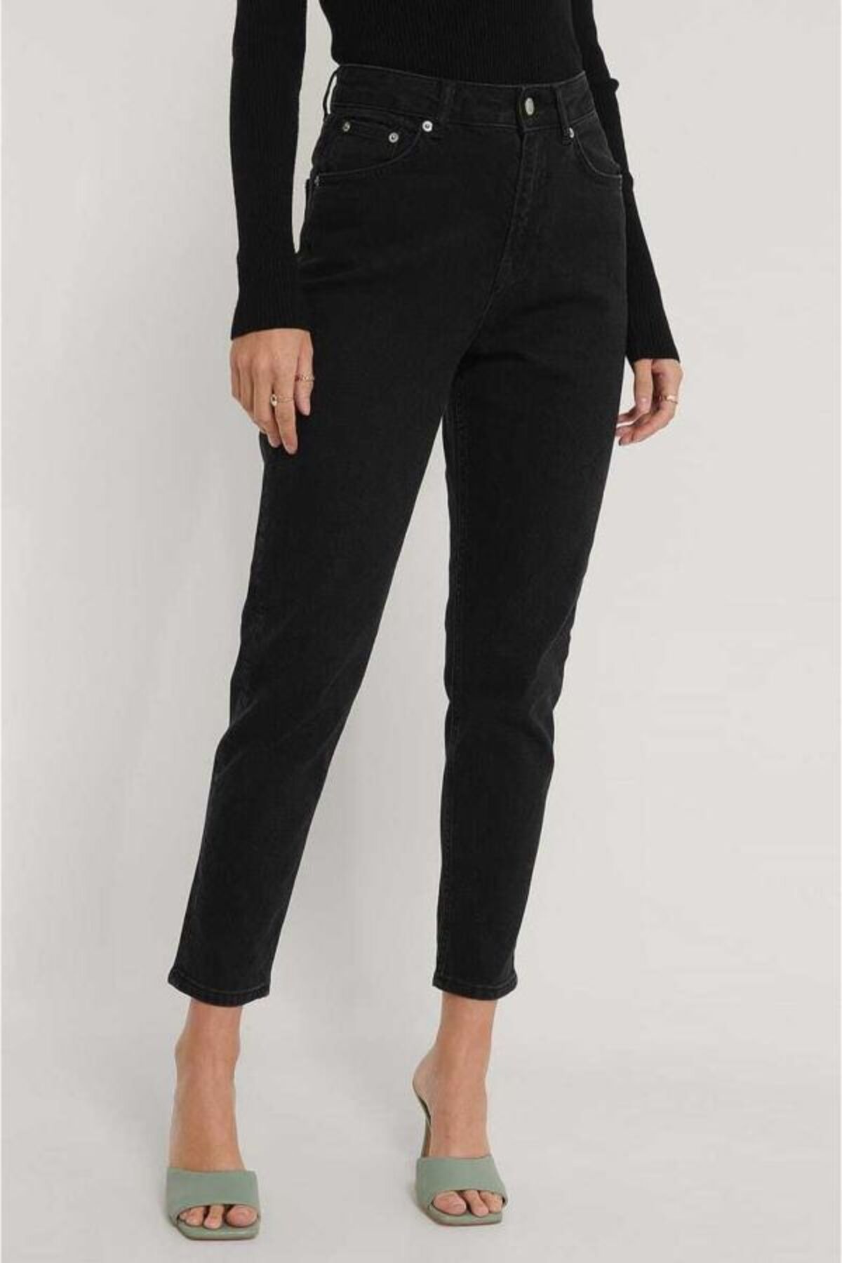 Geppetto Leo Penelope Just Black Mom Jean Original Cu Talie Ultra Înaltă (potrivire Completă) Femeie - 36