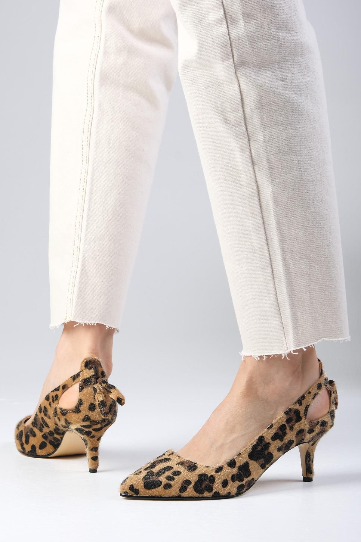 Mio Gusto Drop Leopard Patterned Women s Low Heeled Shoes Trendyol