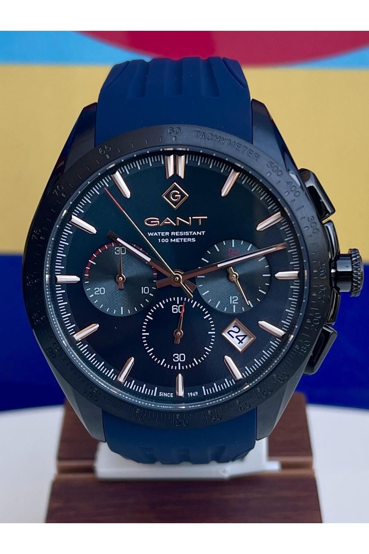 ساعت مچی مردانه فولادی با شماره سریال فعال همه کاره G168006 با بند آبی تیره Gant