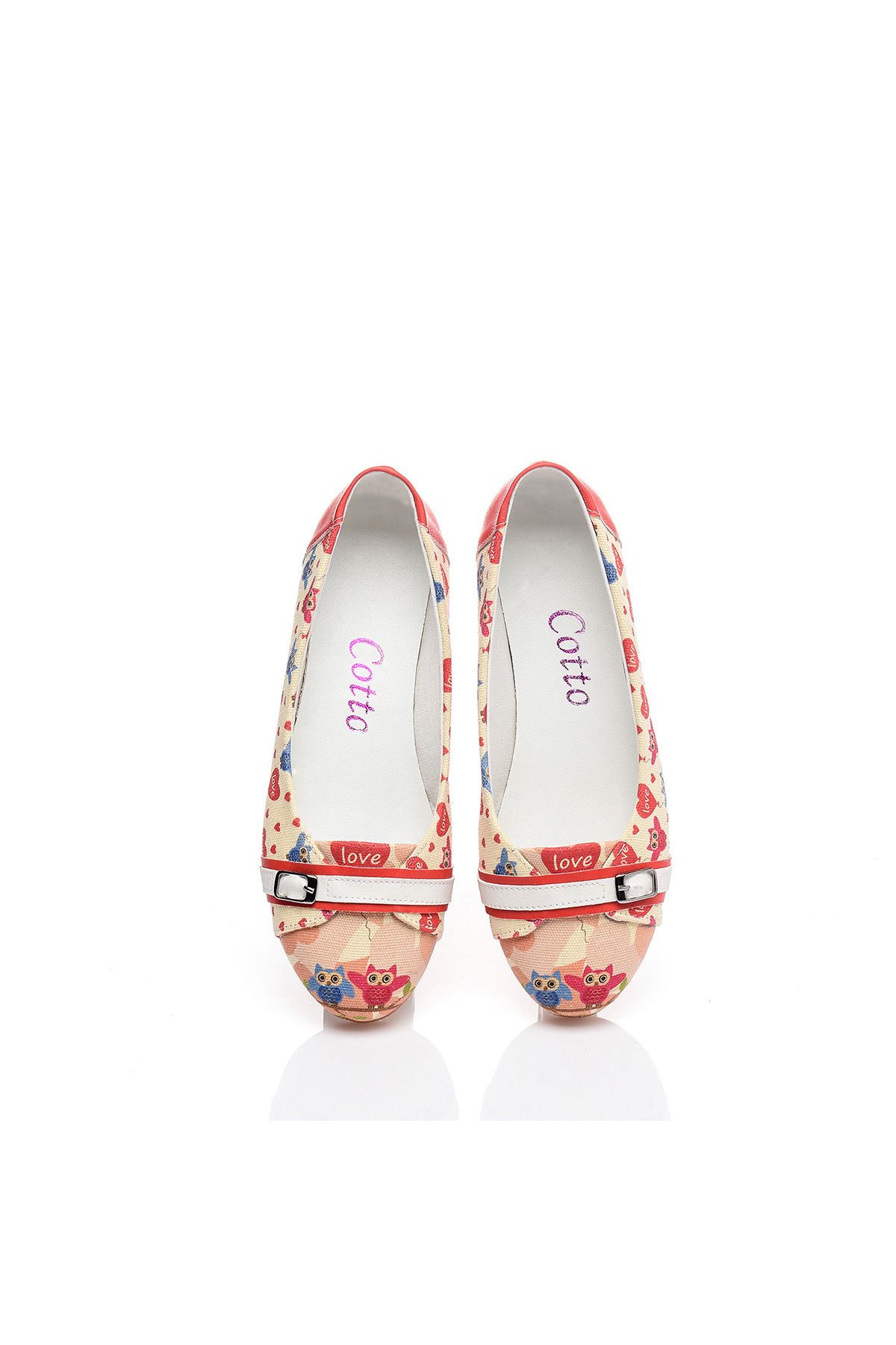 Cotto Shoes-Printed Colorful Linen Women's Ballerinas 2