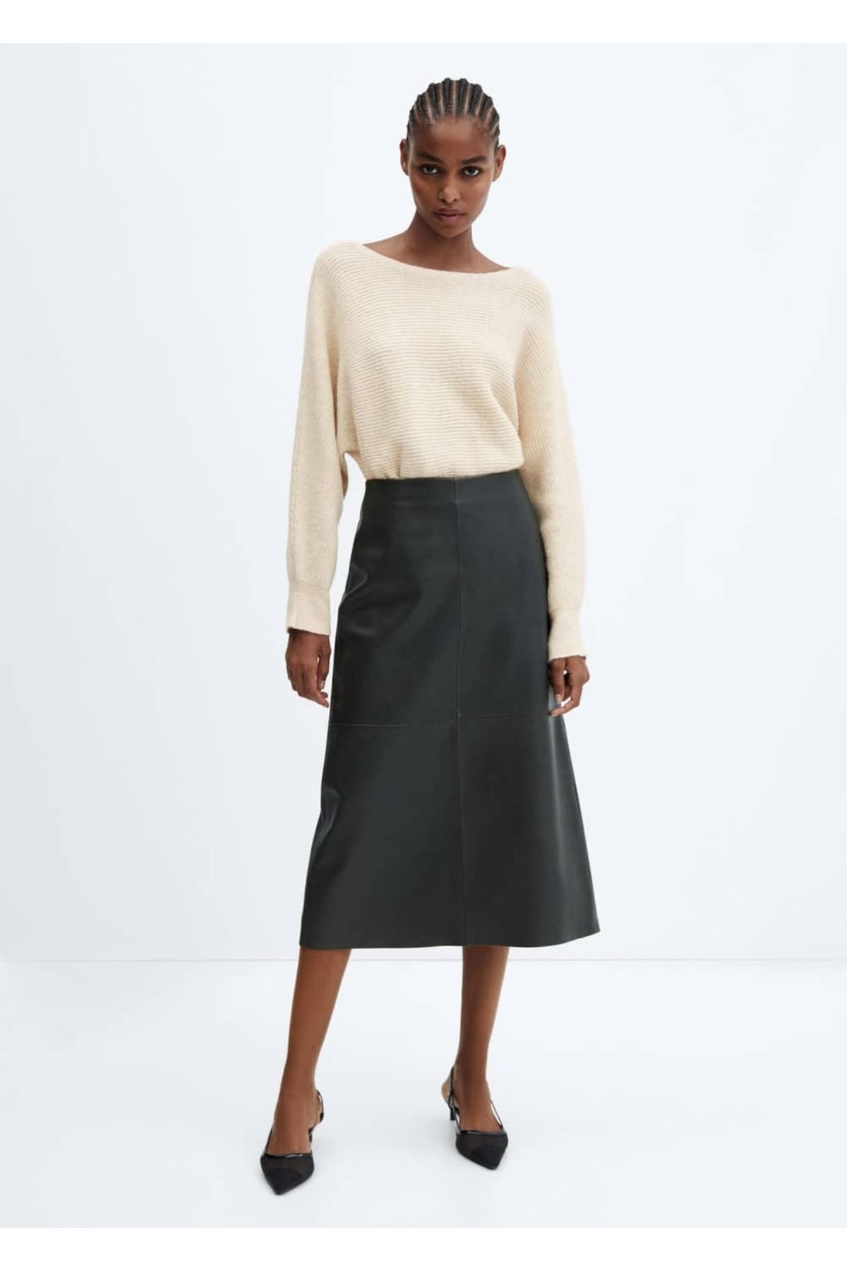 MANGO Woman-Sweater with watermelon sleeves 2