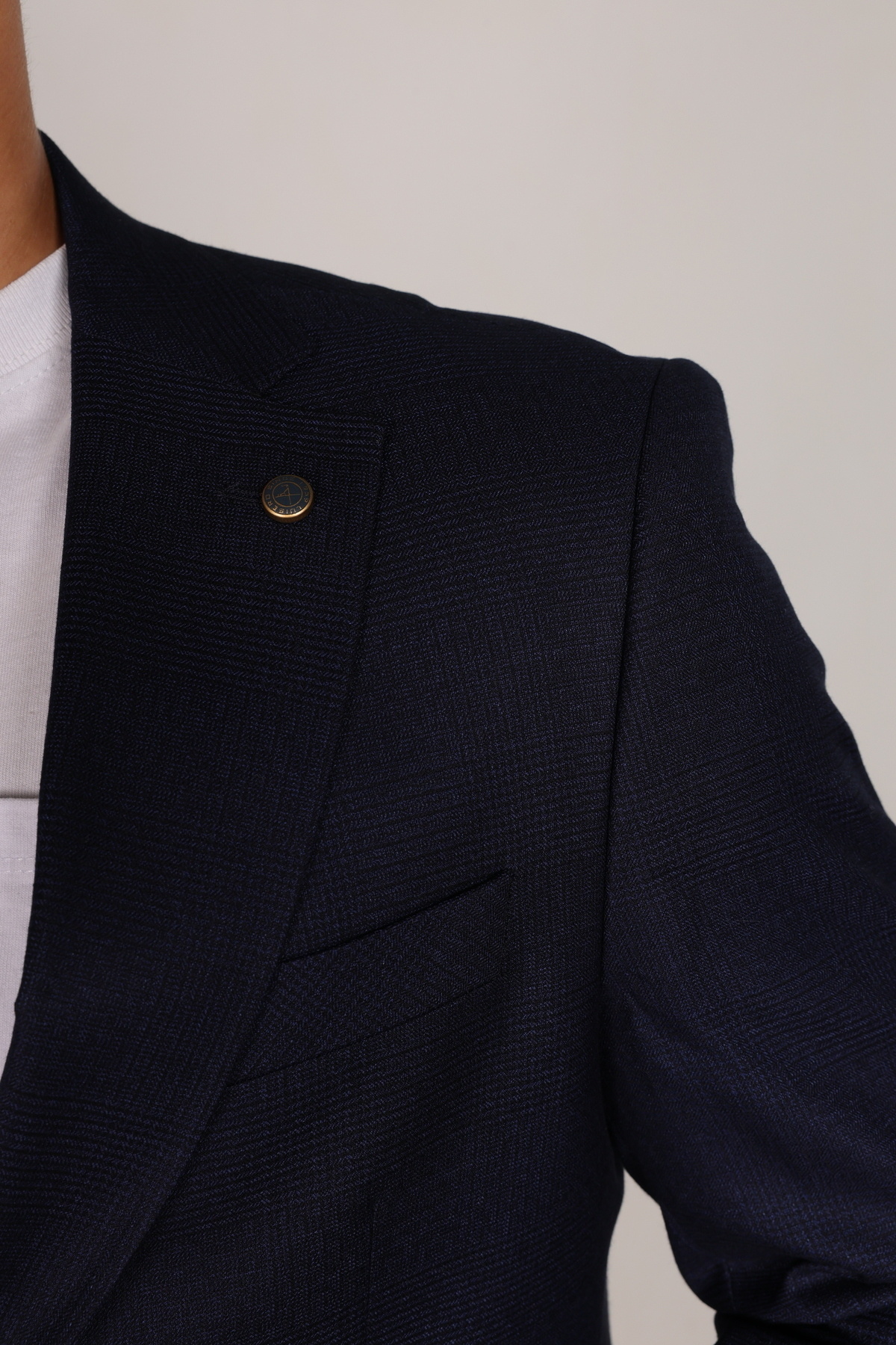 ژاکت مردانه آبی سرمه ای Luisero | 1275 اورجینال - تصویر 4