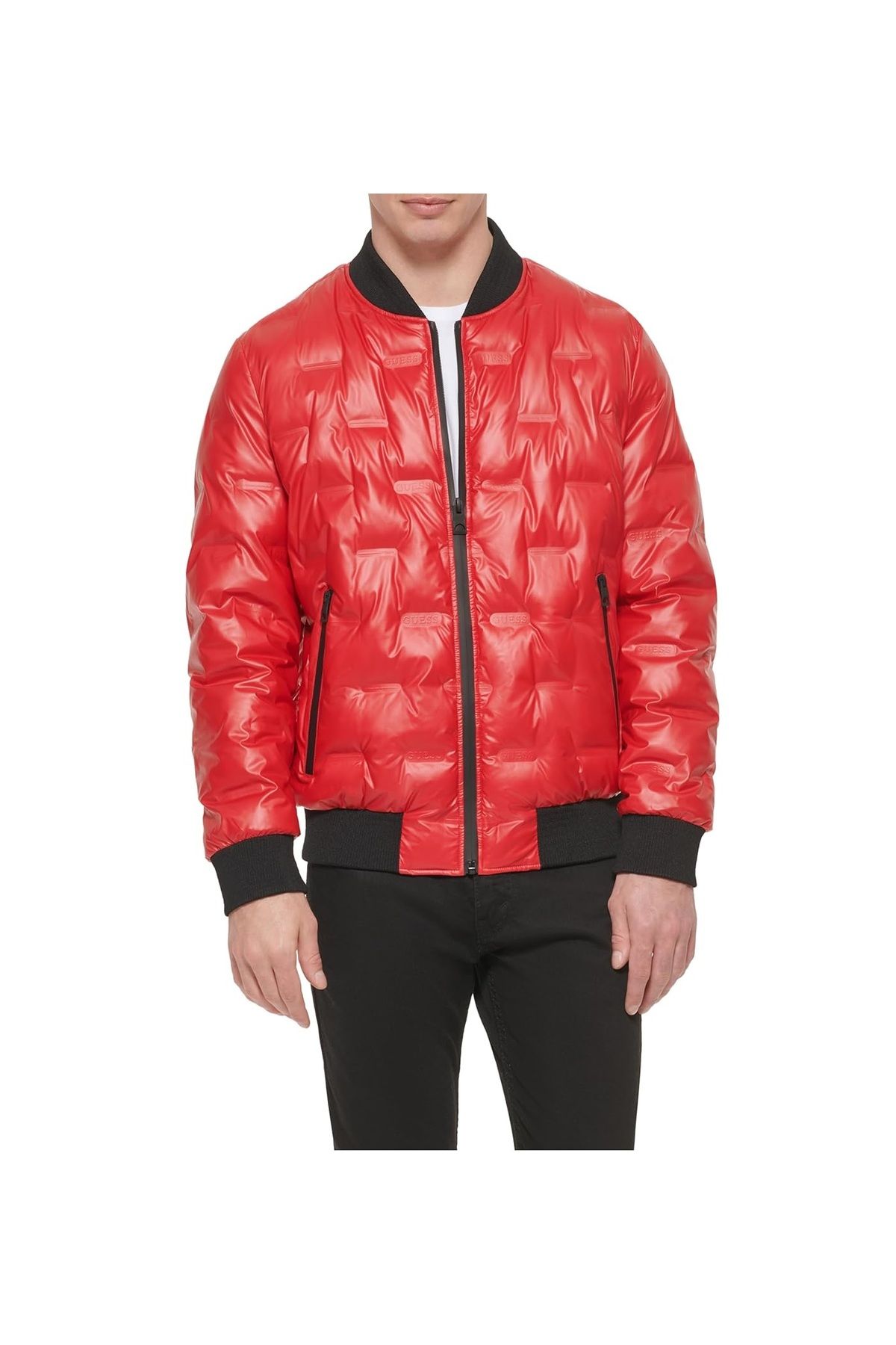 Guess Winter Jacket Red Relaxed fit