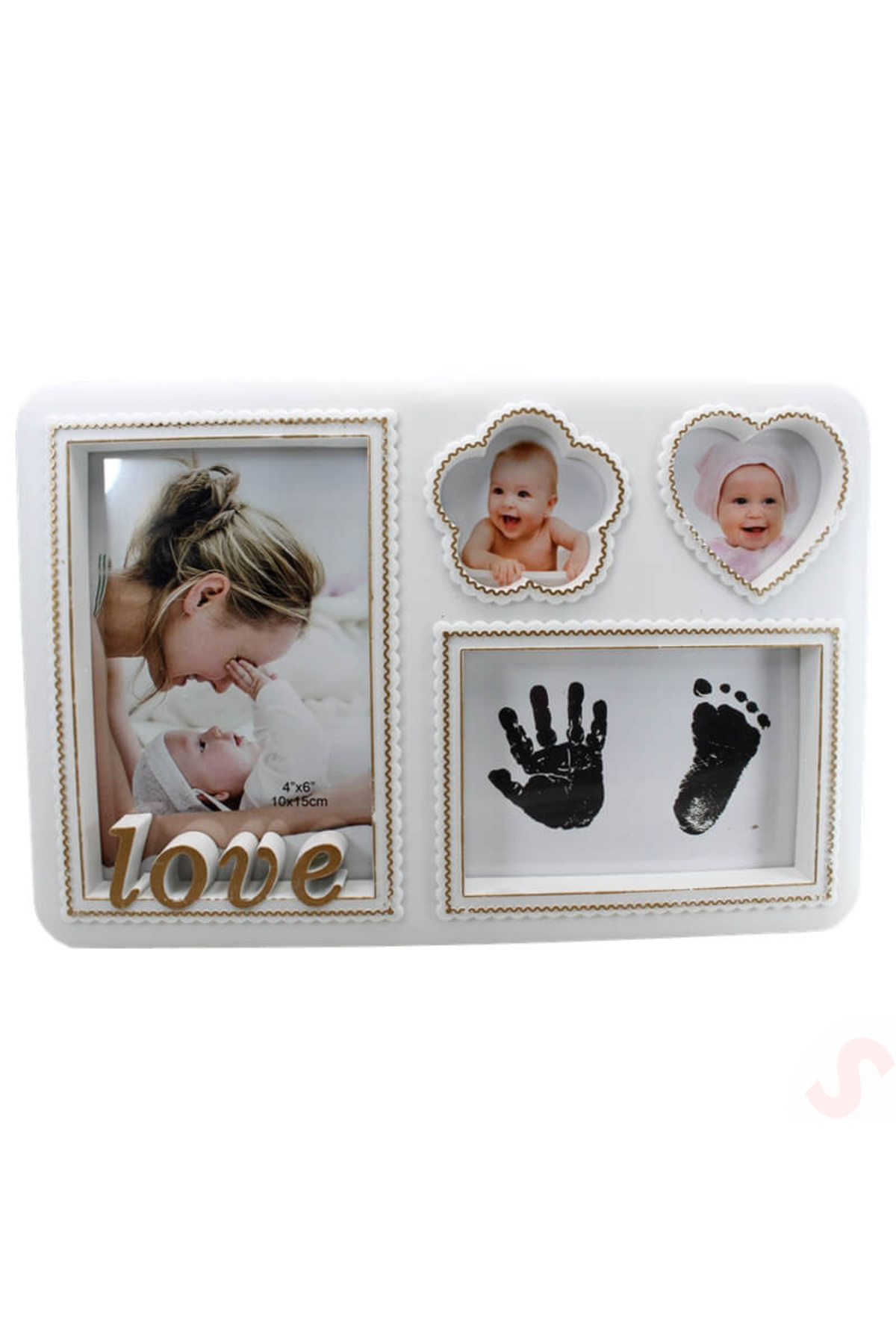 Genel Markalar Bebek El Ve Ayak Izli Resim Çerçevesi, 27cm X 18cm - Love fotoğrafı 7 (önizleme)