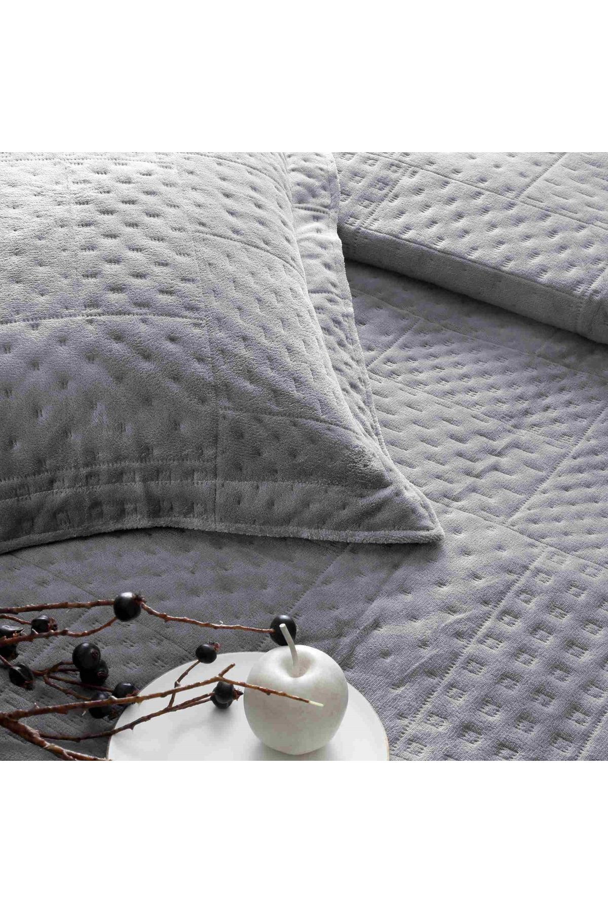 Taç-Alvin Single Bedspread Set Anthracite 2