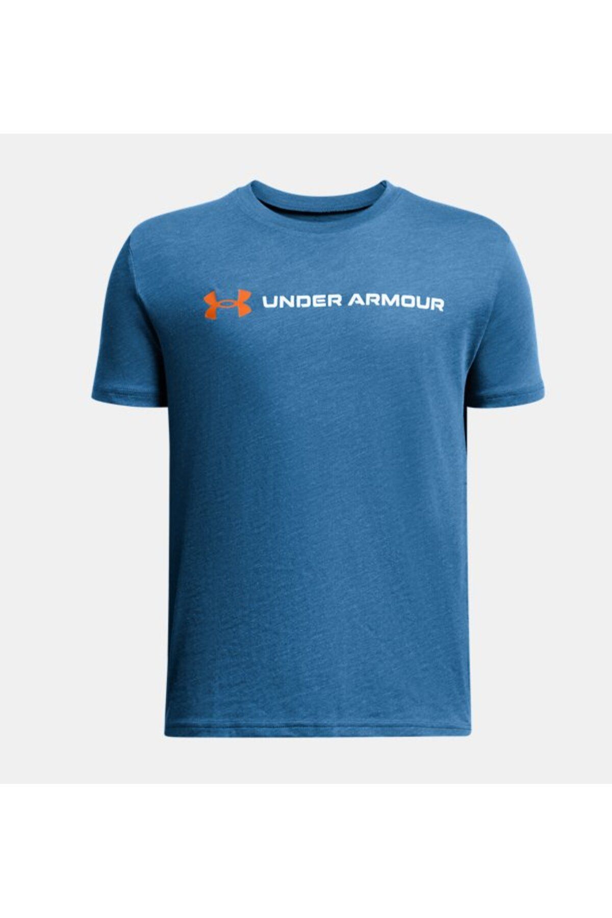 Under Armour Boy UA Logo Wordmark с коротким рукавом 1380747-406 TYCZKMI25N170799387091159