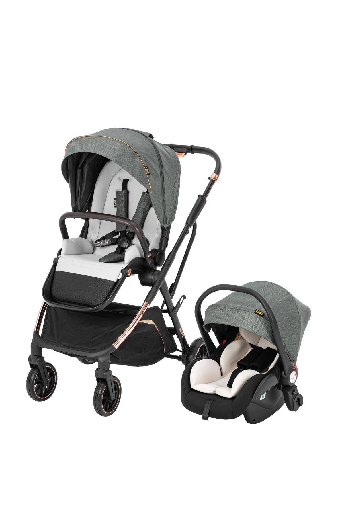 Детская коляска Kanz Okie Dokie Travel System серая KZ-OKIEDOKIE