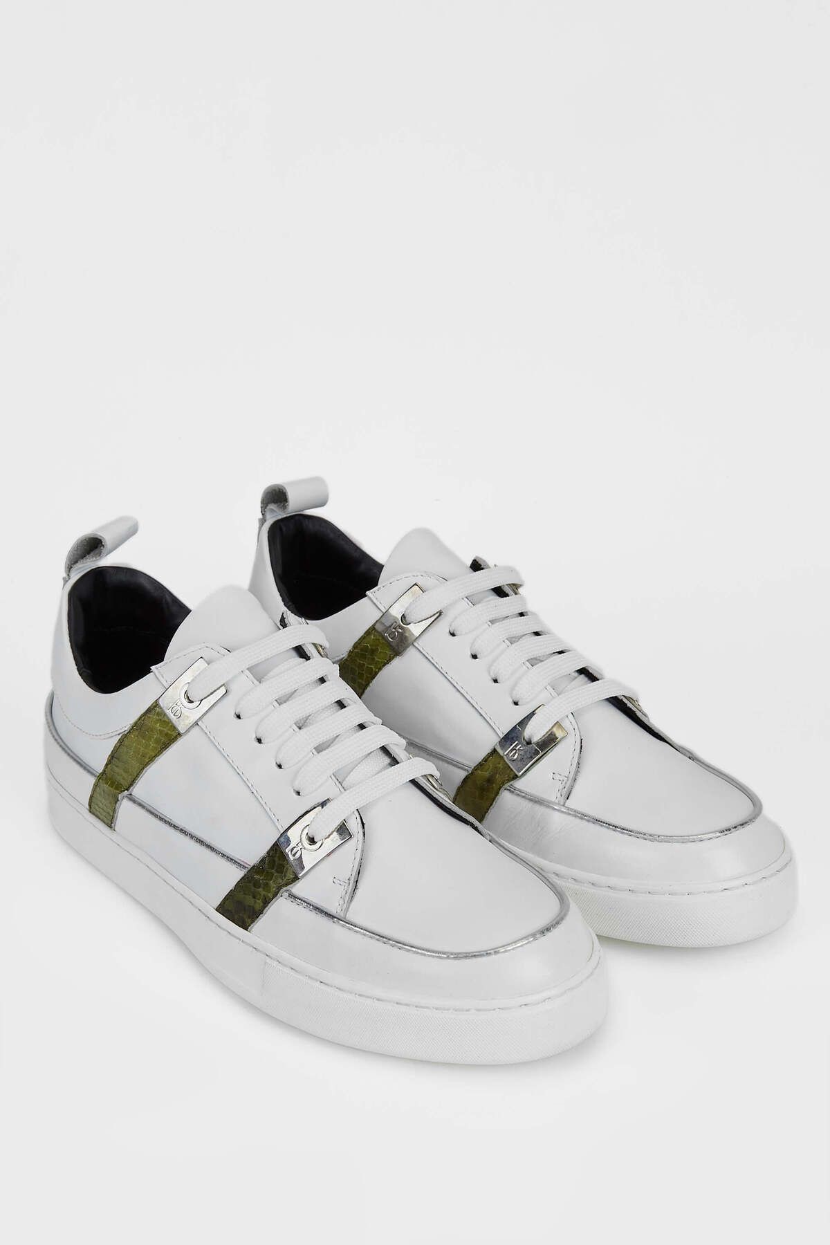 Roberto Botticelli Men s White Genuine Leather Sneakers Sports Shoes Trendyol