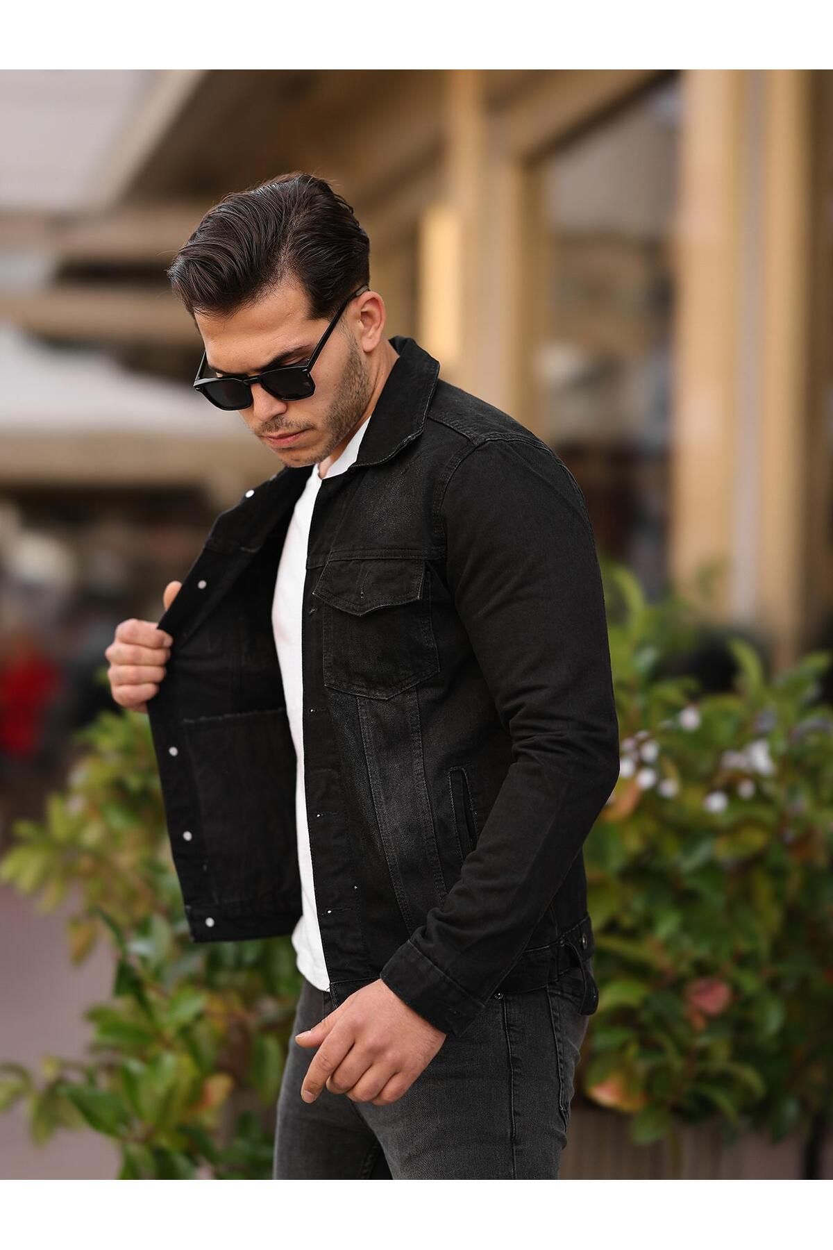 Denim jacket with top dress shirt