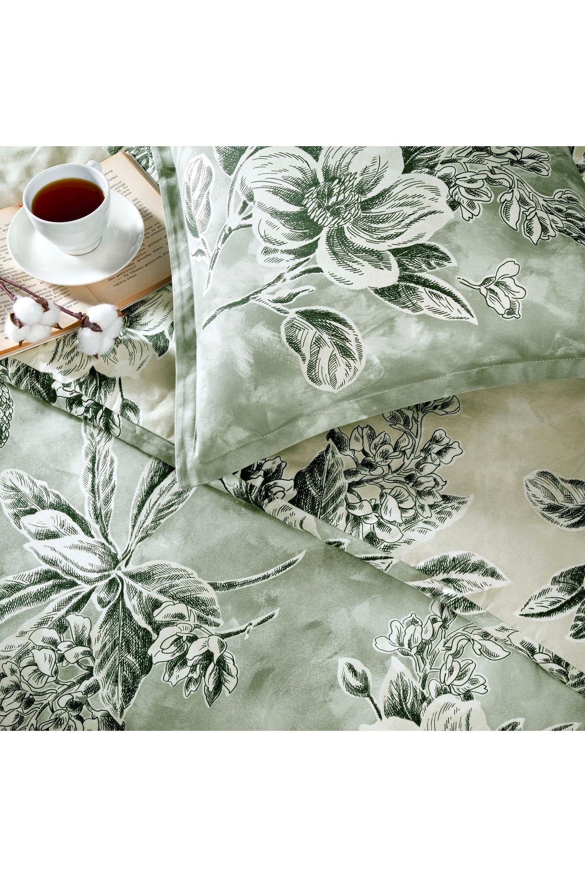 سرویس خواب  خاکستری Linens | 1000046413 اورجینال - تصویر 2