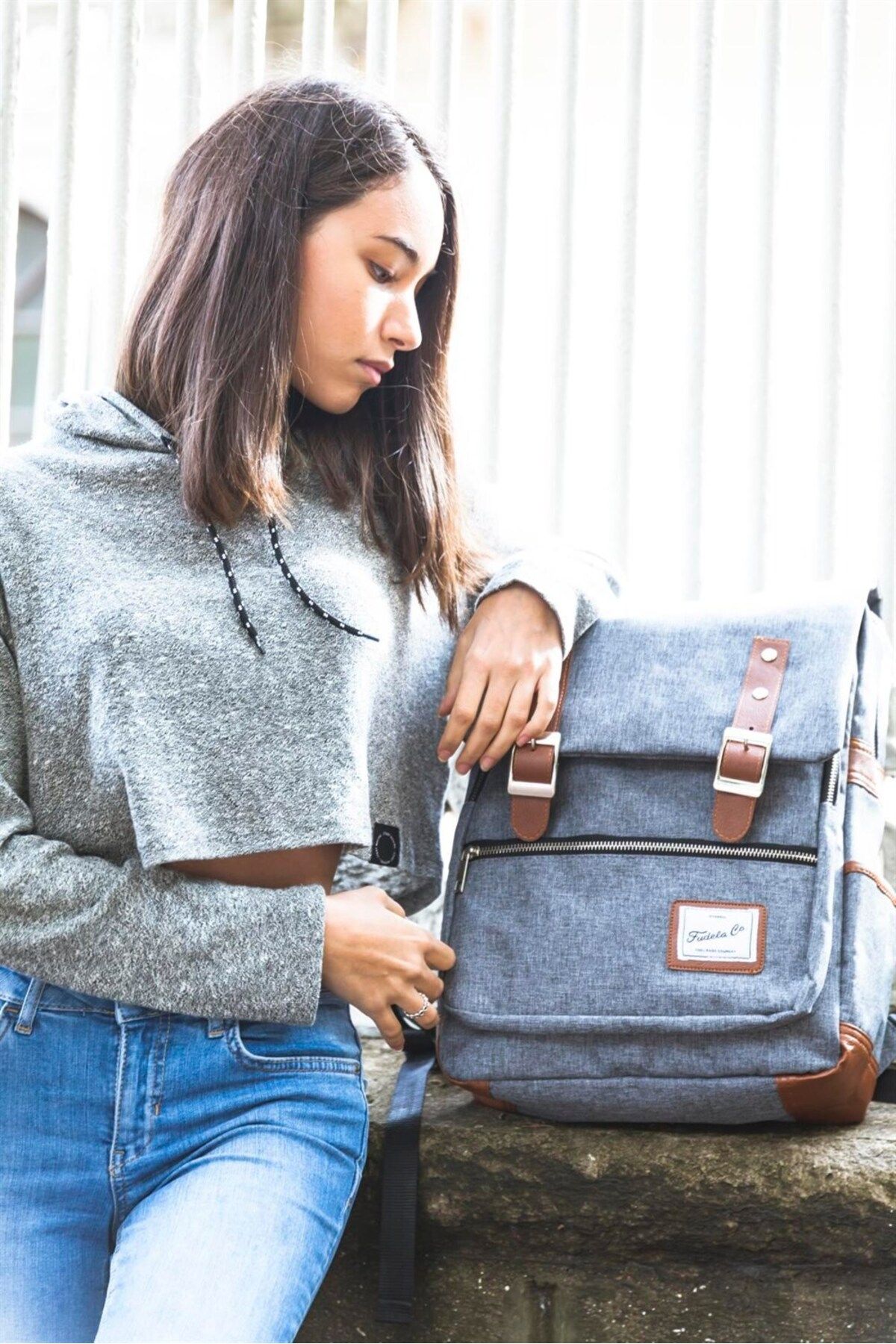 Fudela-Jnb Gray Backpack 5