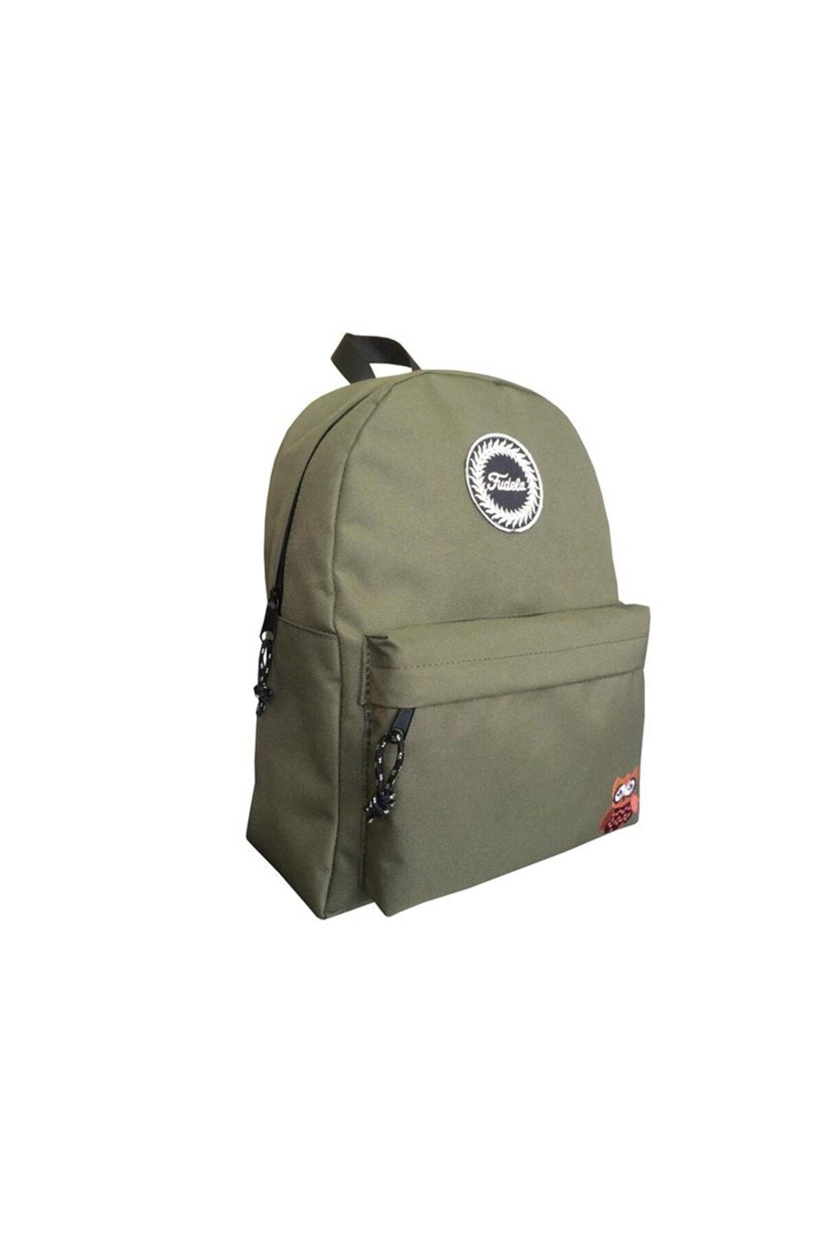 Fudela-Khaki Owl Patterned Backpack 2