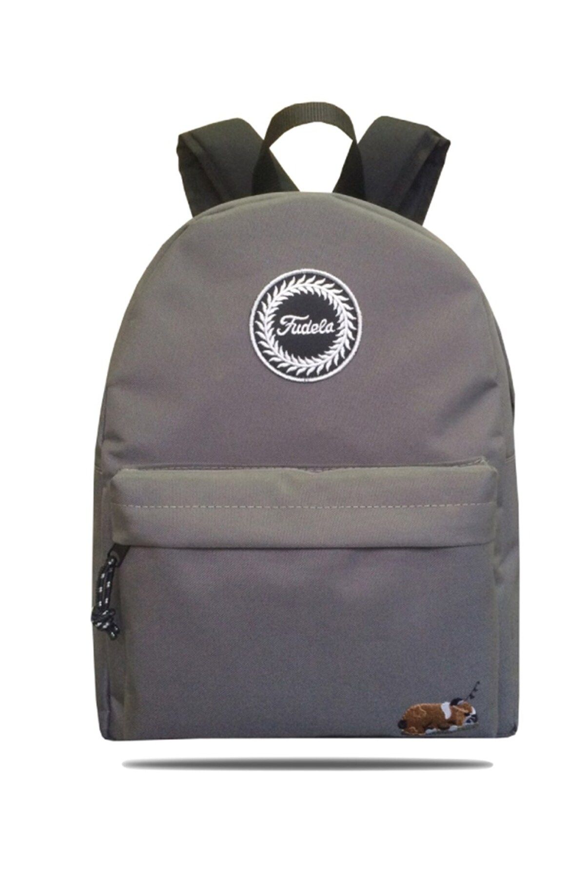 Fudela-Gray Squirrel Patterned Backpack 1