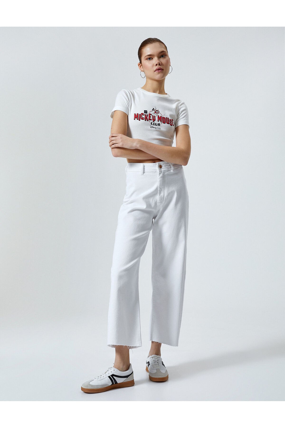 شلوار جین پهن بریده کمر بلند - جین ساندرا