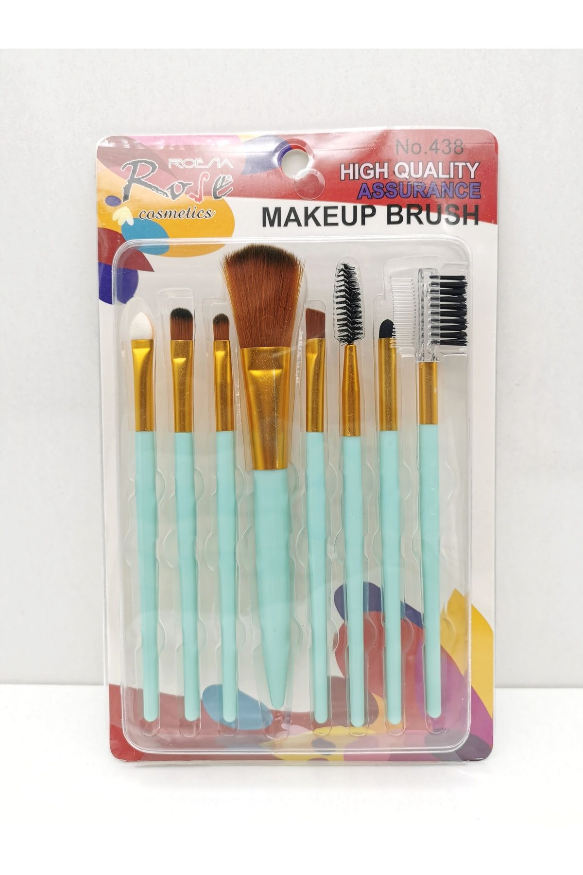 Rose Makeup Brush 8'li Kartlı Fırça Seti