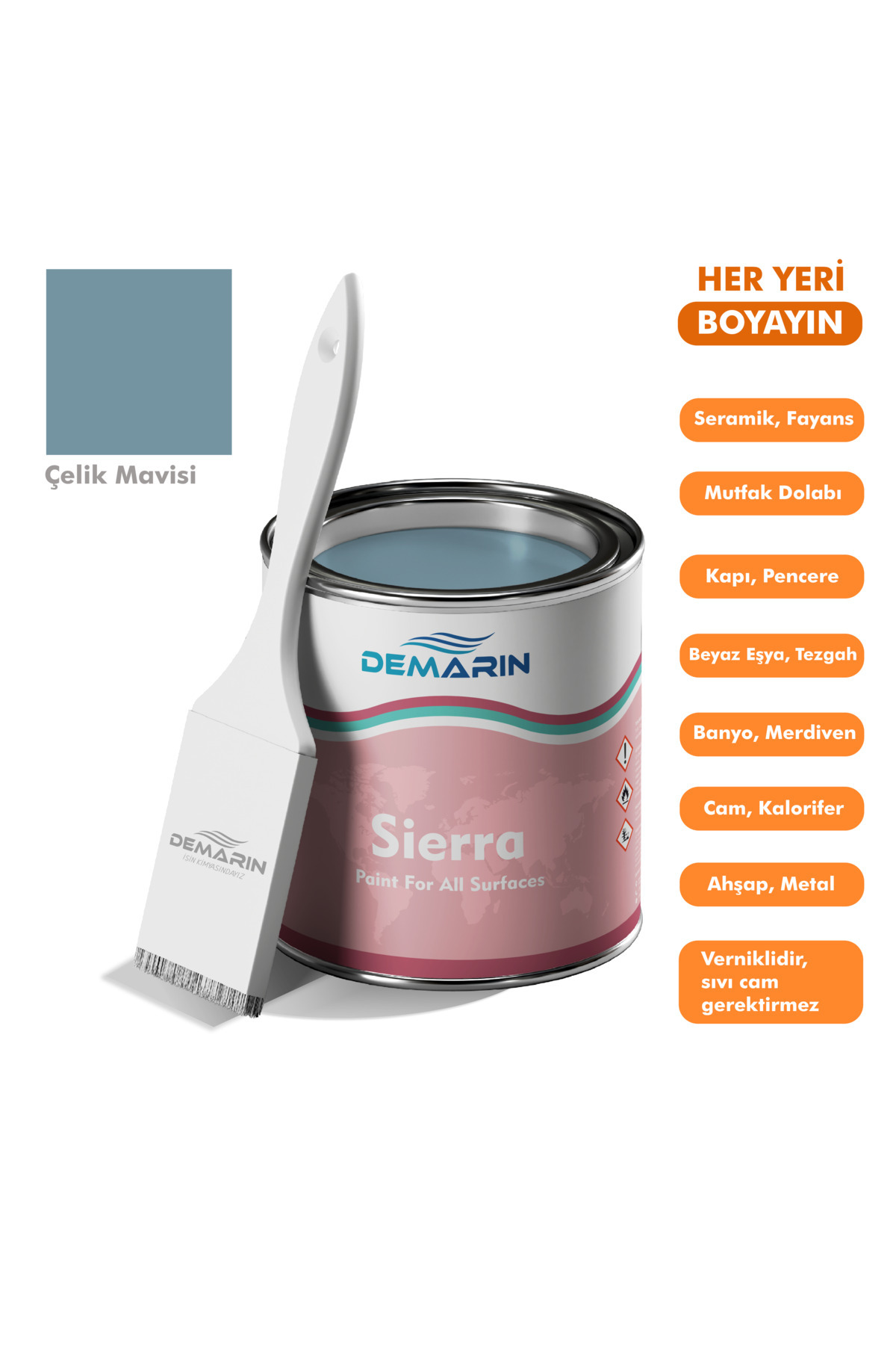 Demarin Sierra One Component Tiles, Countertops, Ceramics, Furniture, Floor Paint that Can Paint Everything 1 Kg