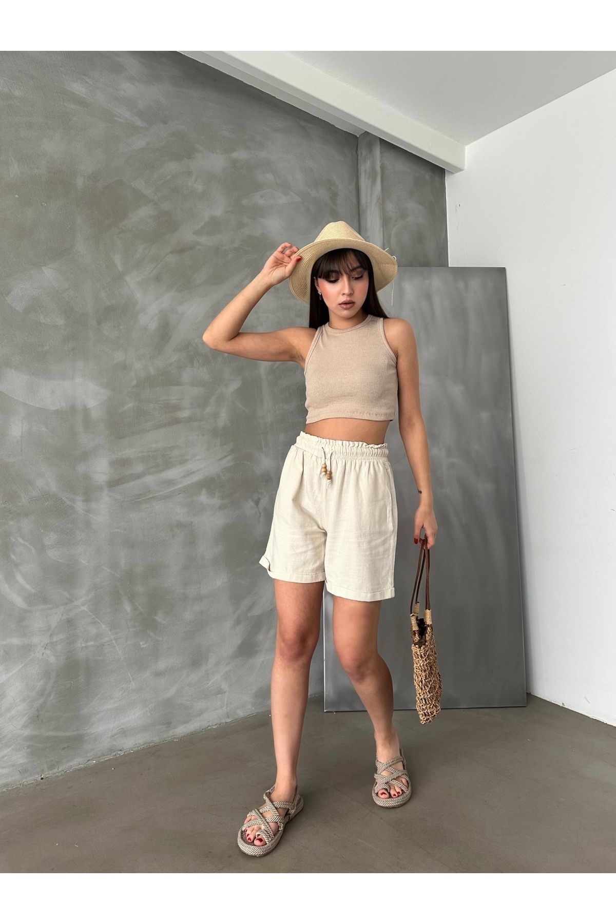 AÈC PRIVÈ-Women's New Season Premium Quality Linen Shorts 777 3