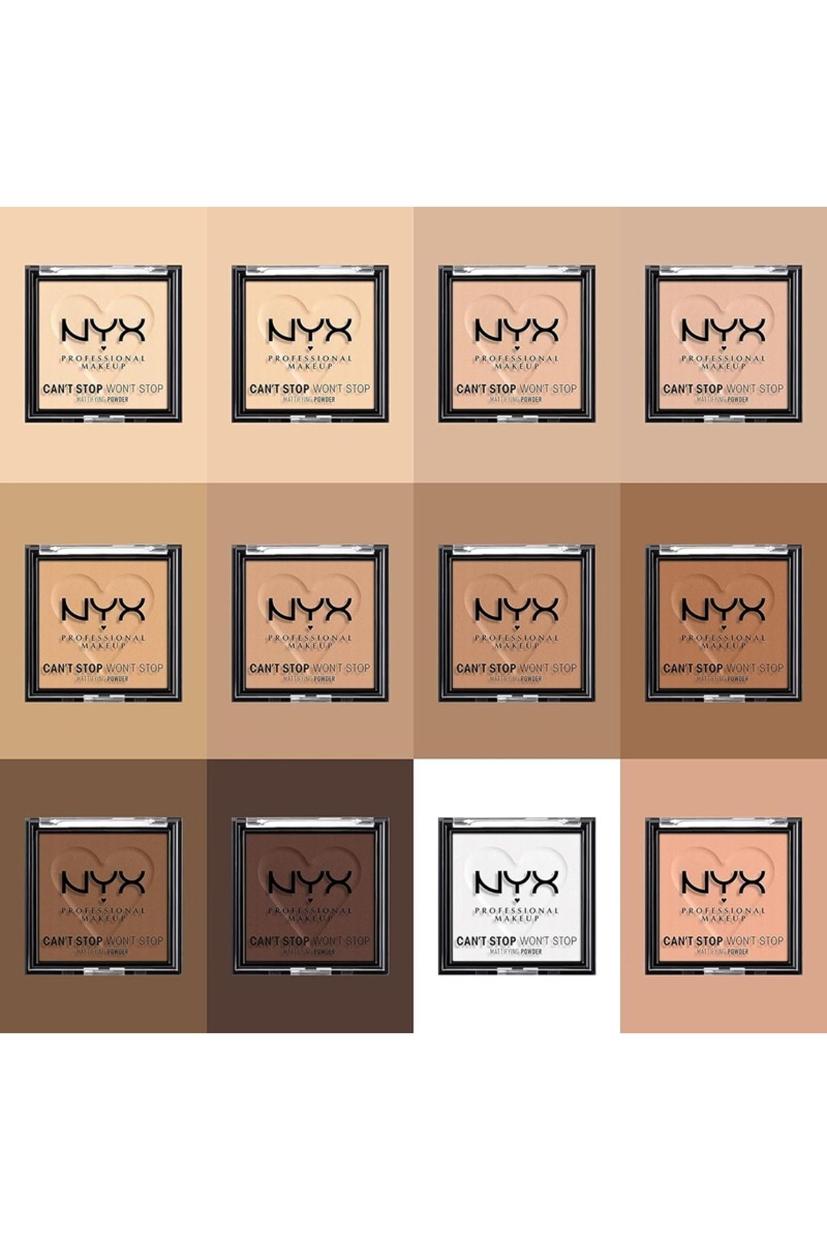 NYX Professional Makeup-Can't Stop Won't Stop Mattifying Pressed Powder-06 TAN 4