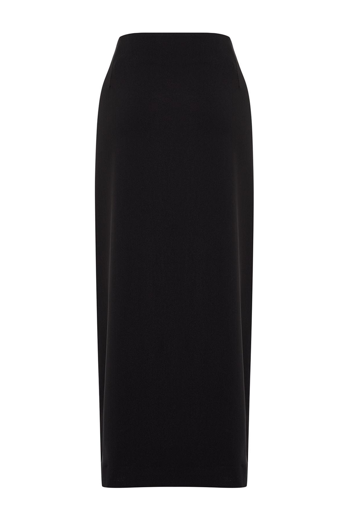 Trendyol Modest-Fustă creion lungă din țesătură neagră TCTSS24EE00000 8