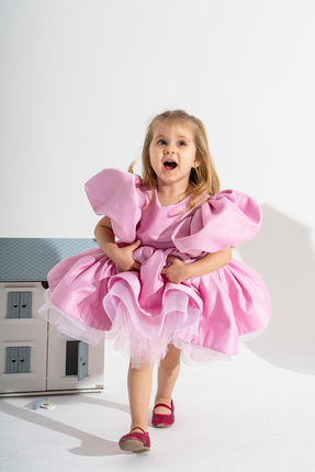 Linola Baby Kids Pembe Kabarık Balerin Elbise - Daisy