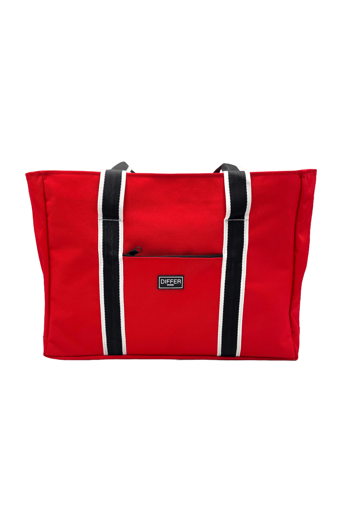 Red Black and white Striped Strap Waterproof Black Inner Bag Beach/arm/shoulder/sports bag