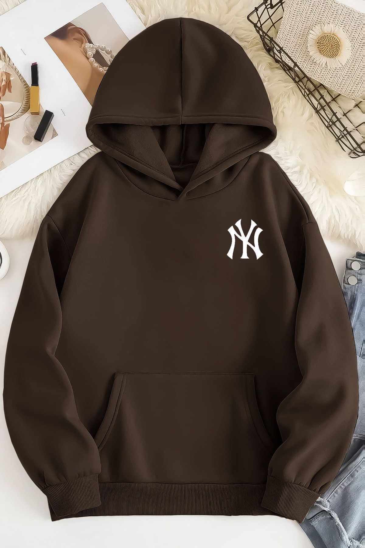 blackjack giyim New York Hoodie Kapu onlu Sweatsh rt Ny Fiyat Yorumlar Trendyol