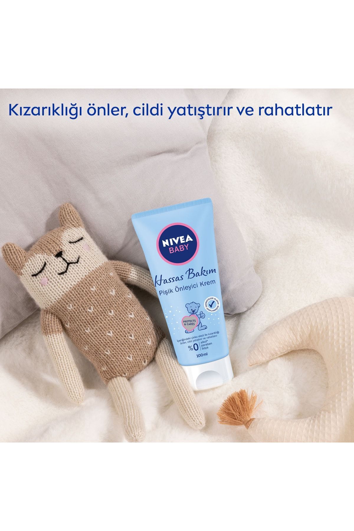 NIVEA Baby Pişik Önleyici Krem 100ml, Hassas Bebek Cilt, Bebek Bakımı,Alkolsüz, Parabensiz fotoğrafı 7 (önizleme)