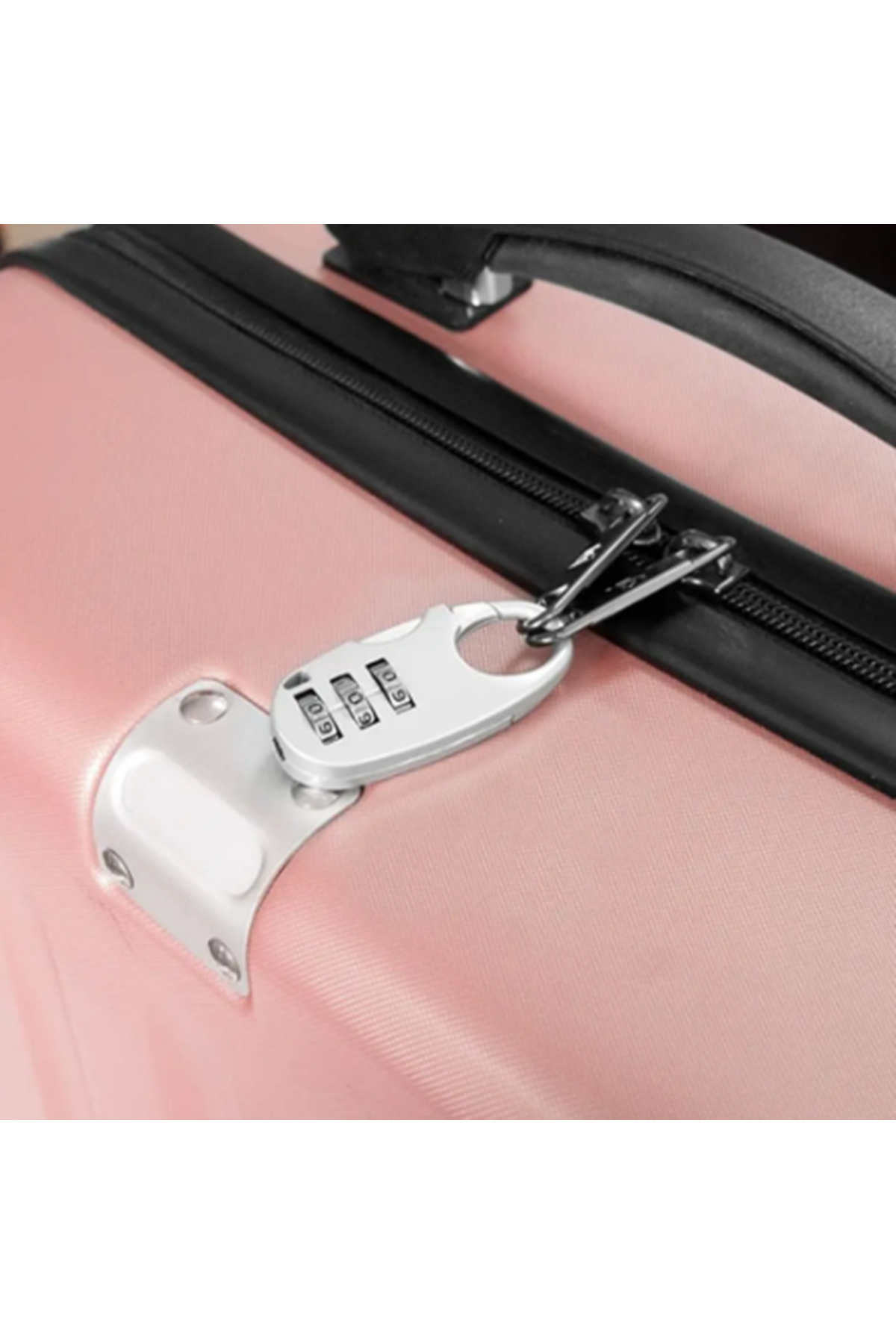 gaman-Metal Combination Padlock Suitcase Lock Cabinet Lock Silver Gray 3