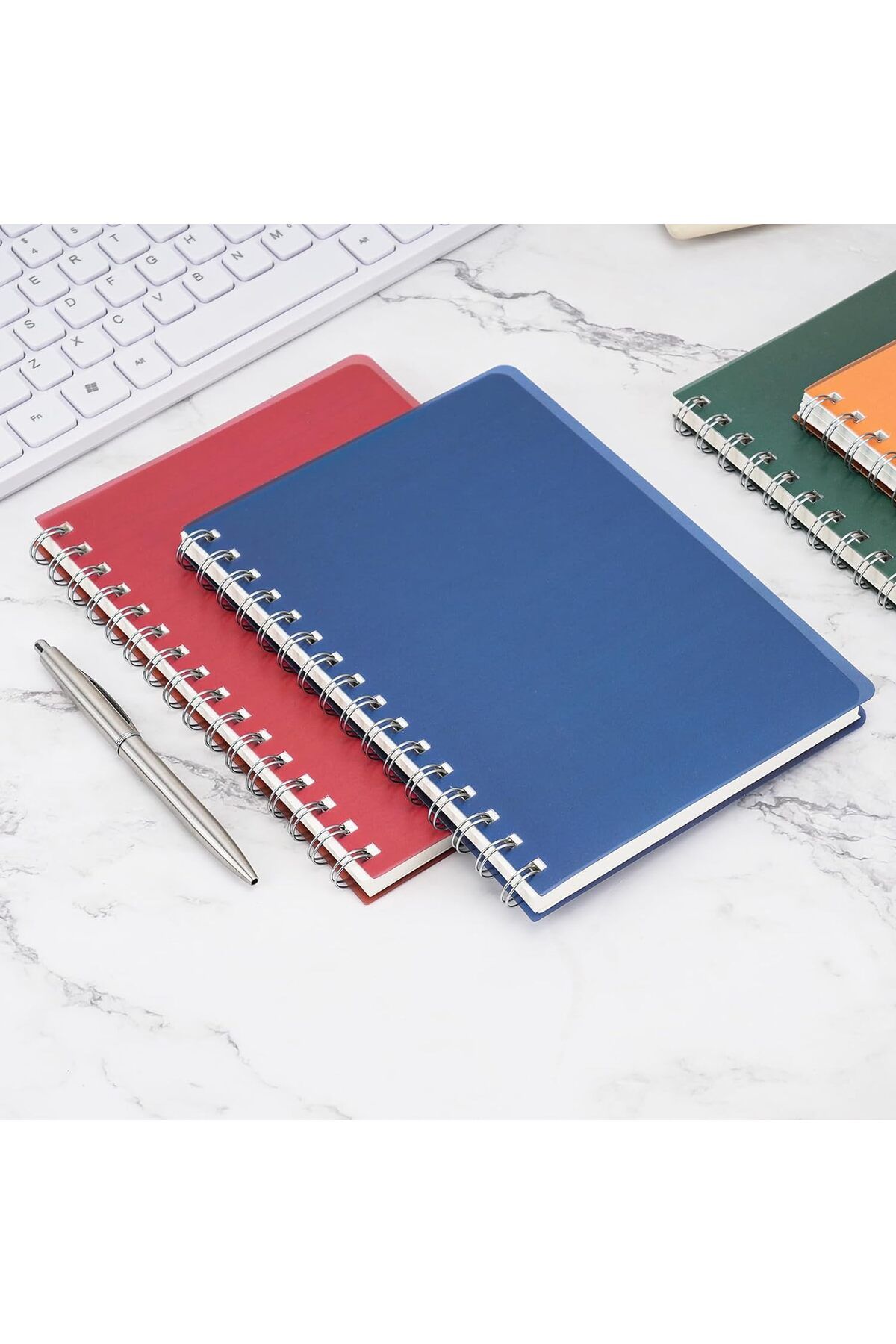 Janissary-A5 8 PCS 60 Sheets School Notebook PP Cover Spiral Notebook A4 (4 LINE + 4 CHECK) 3