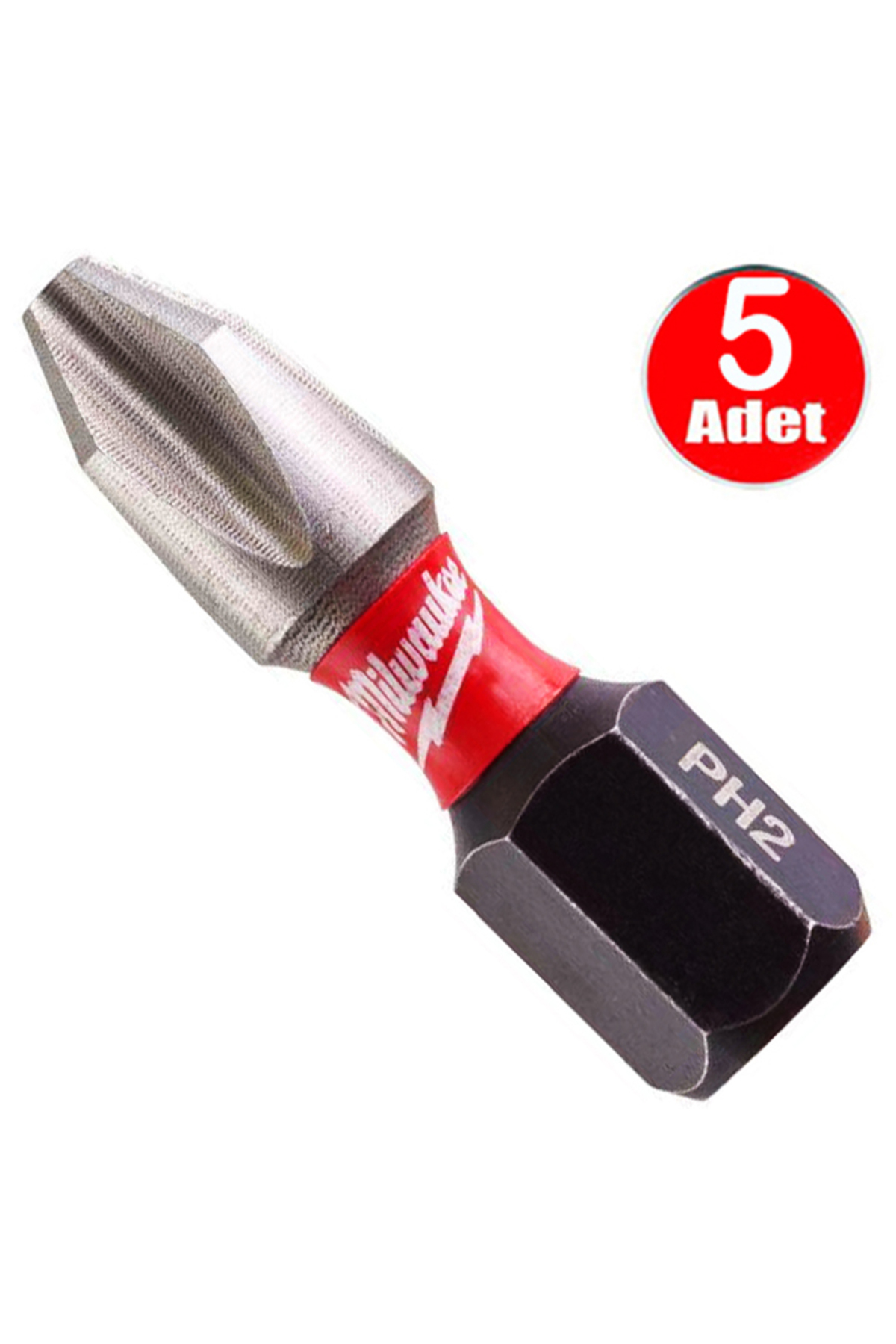 Milwaukee Bits Yıldız Uç Vidalama Matkap Ucu Ph2 x 25mm -5 Adet