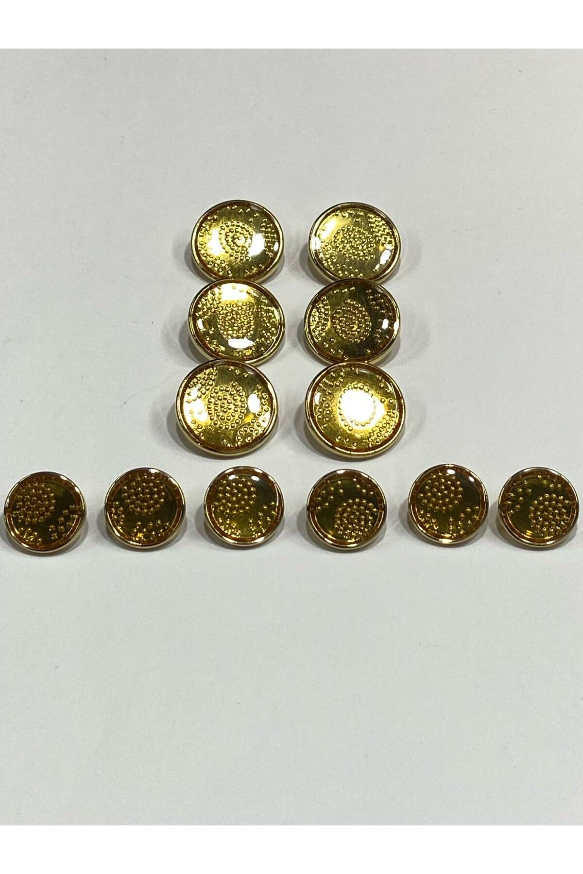 Blazer Jacket Button Set Gold