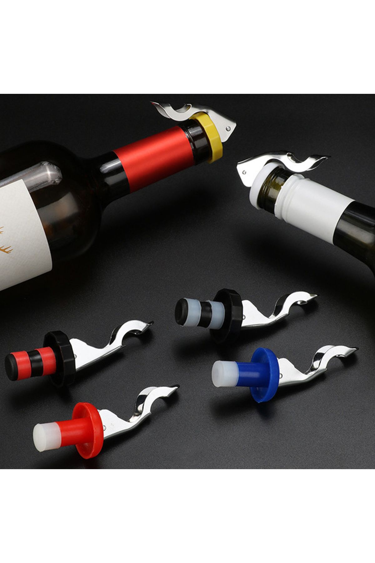 Practials-Leak-Proof Wine Stopper with Opener - Bottle Stopper 2 Pieces 5