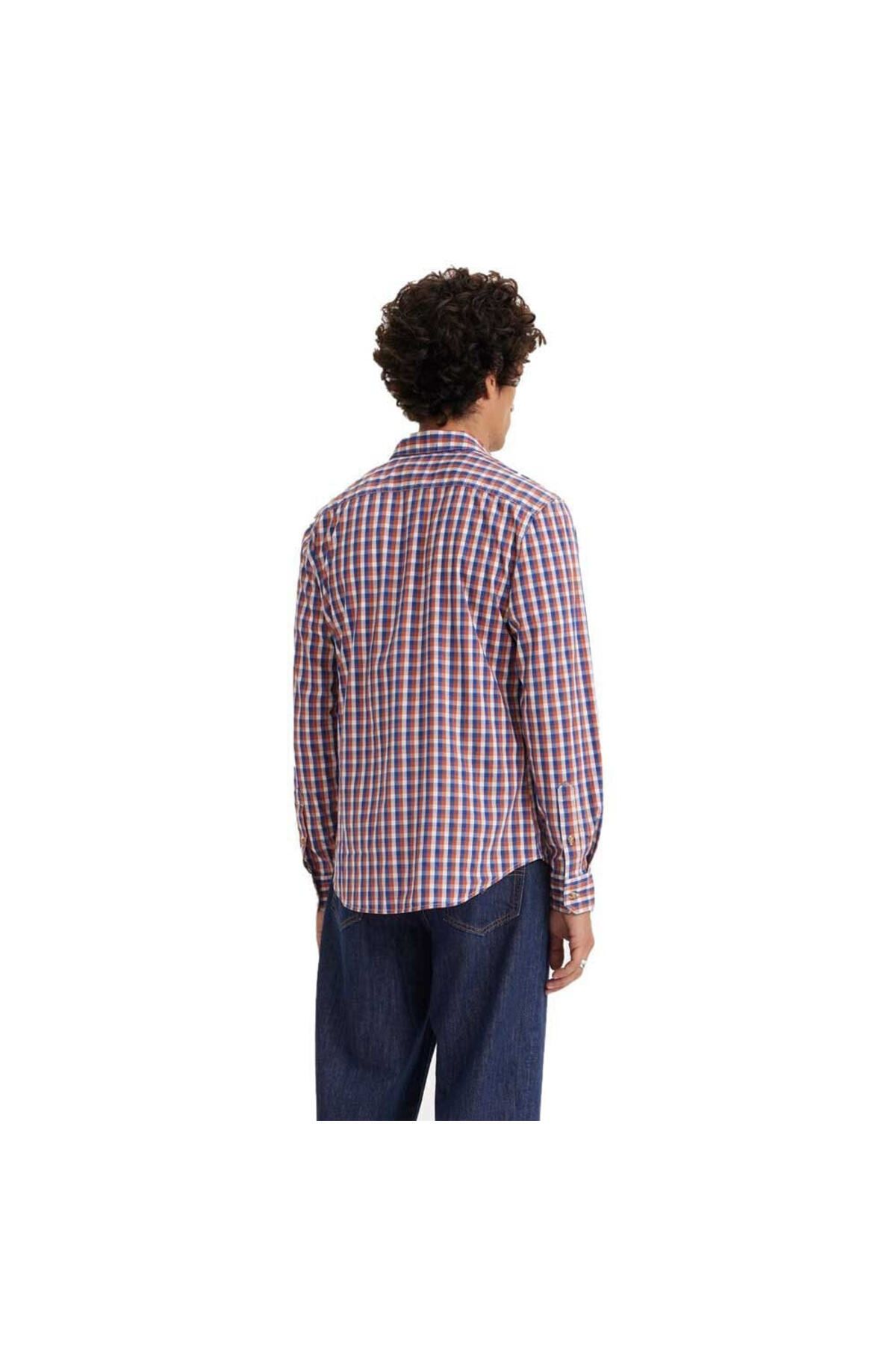 پیراهن / بلوز دکمه دار قرمز مردانه باتری LS HM Slim Apollo Plaid Limoges Levi's