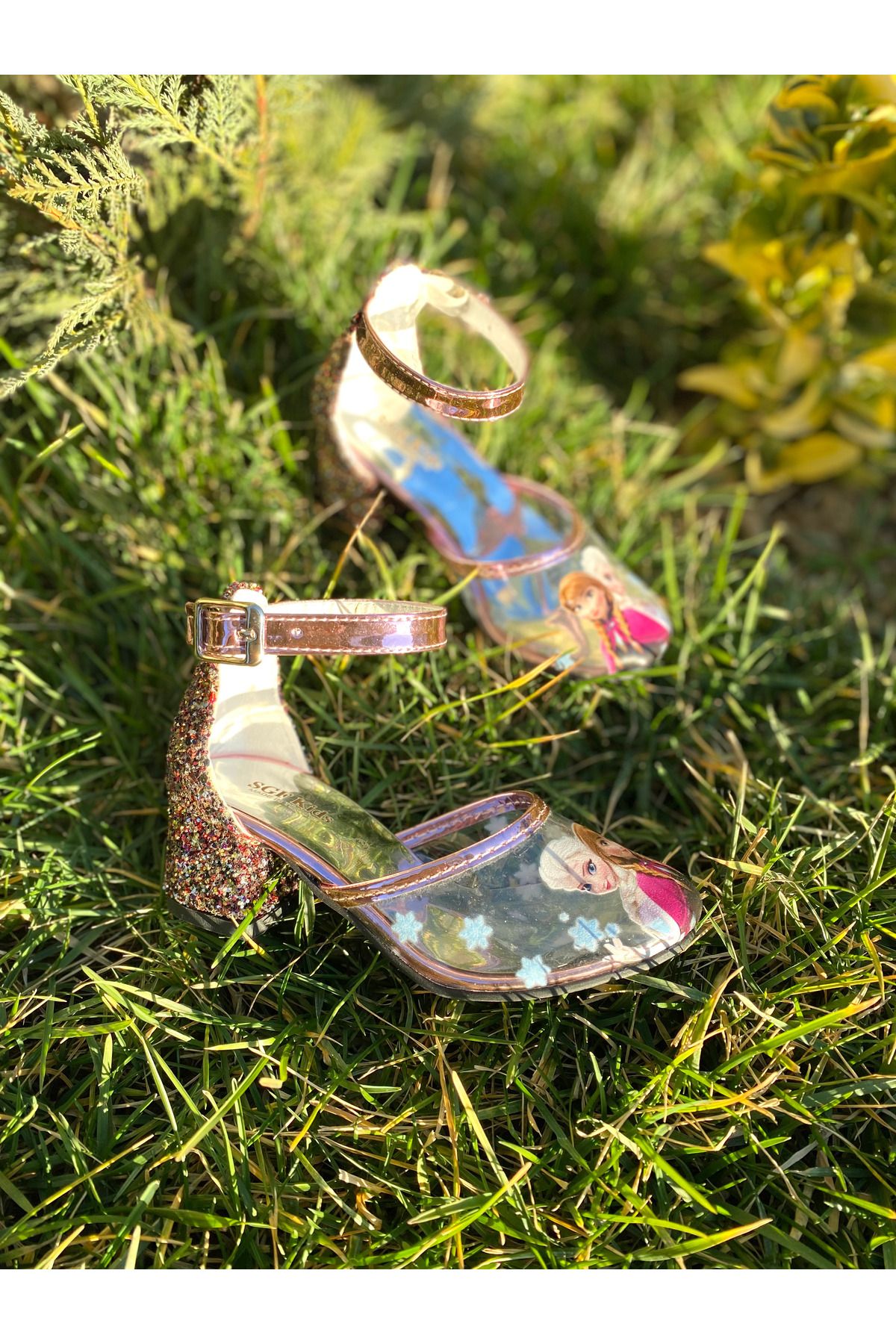 NS Little-Sparkly Transparent Elsa High Heels 5