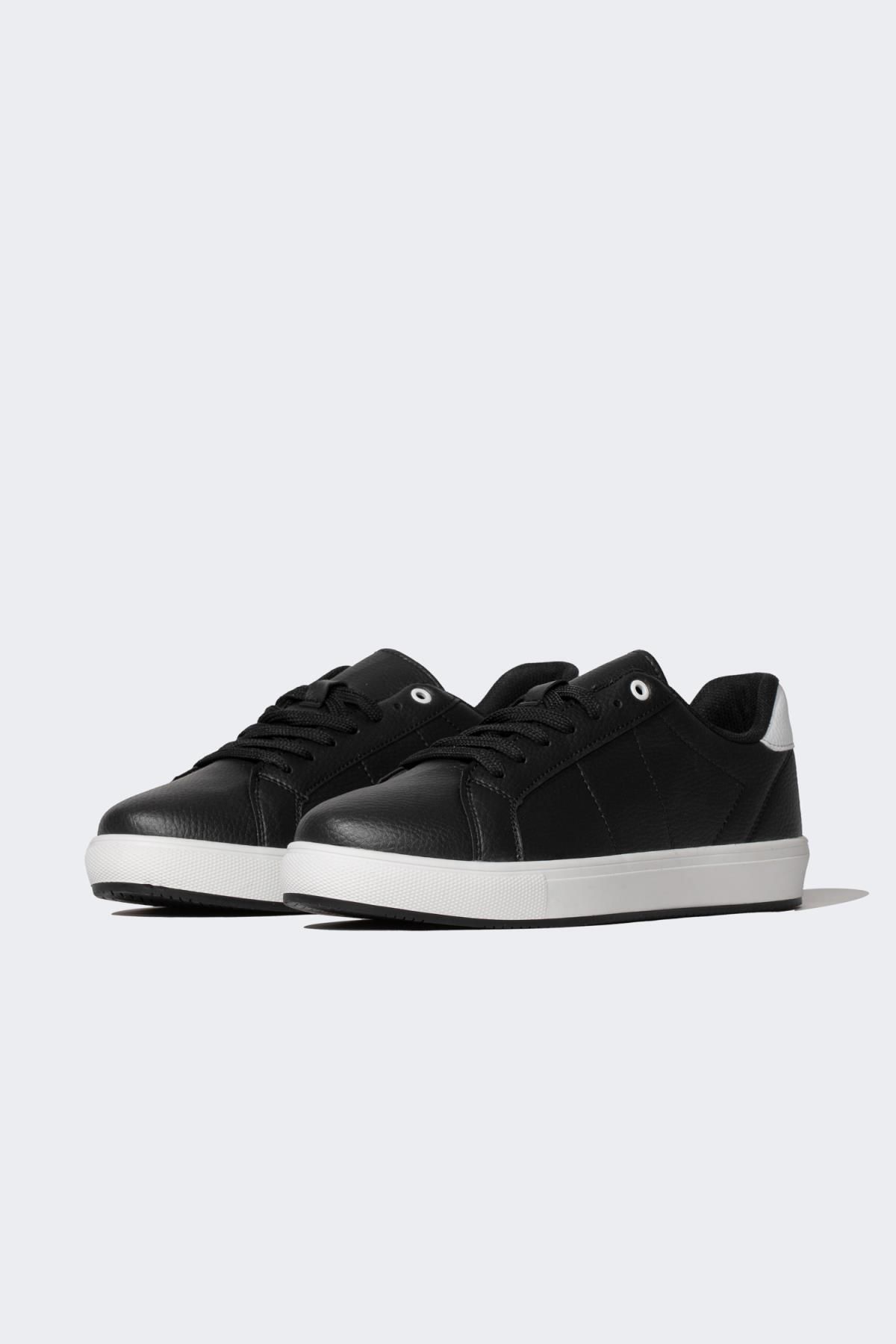 DeFacto-Men's Flat Sole Lace-Up Faux Leather Sneakers A9426axns 2
