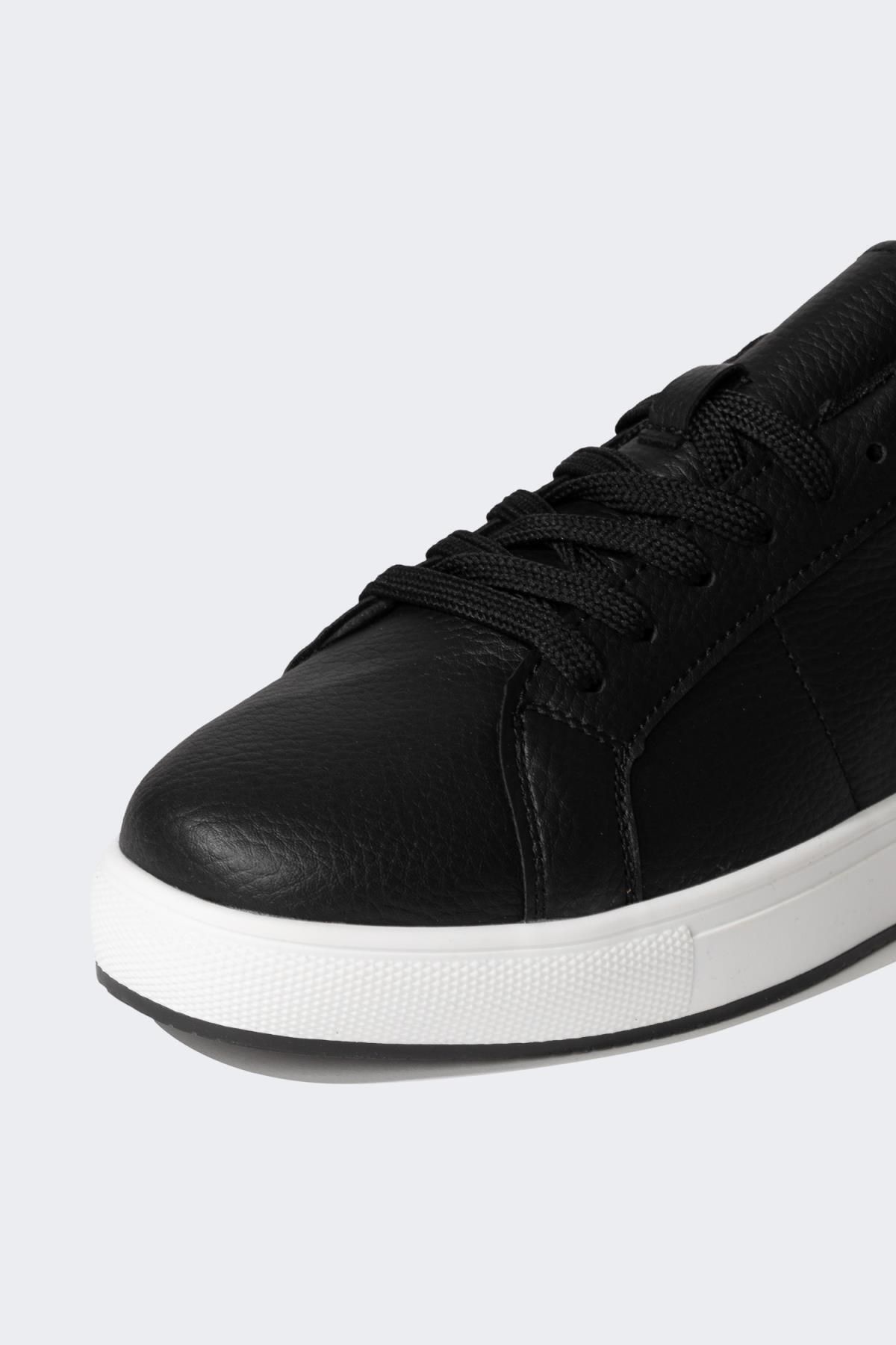 DeFacto-Men's Flat Sole Lace-Up Faux Leather Sneakers A9426axns 5